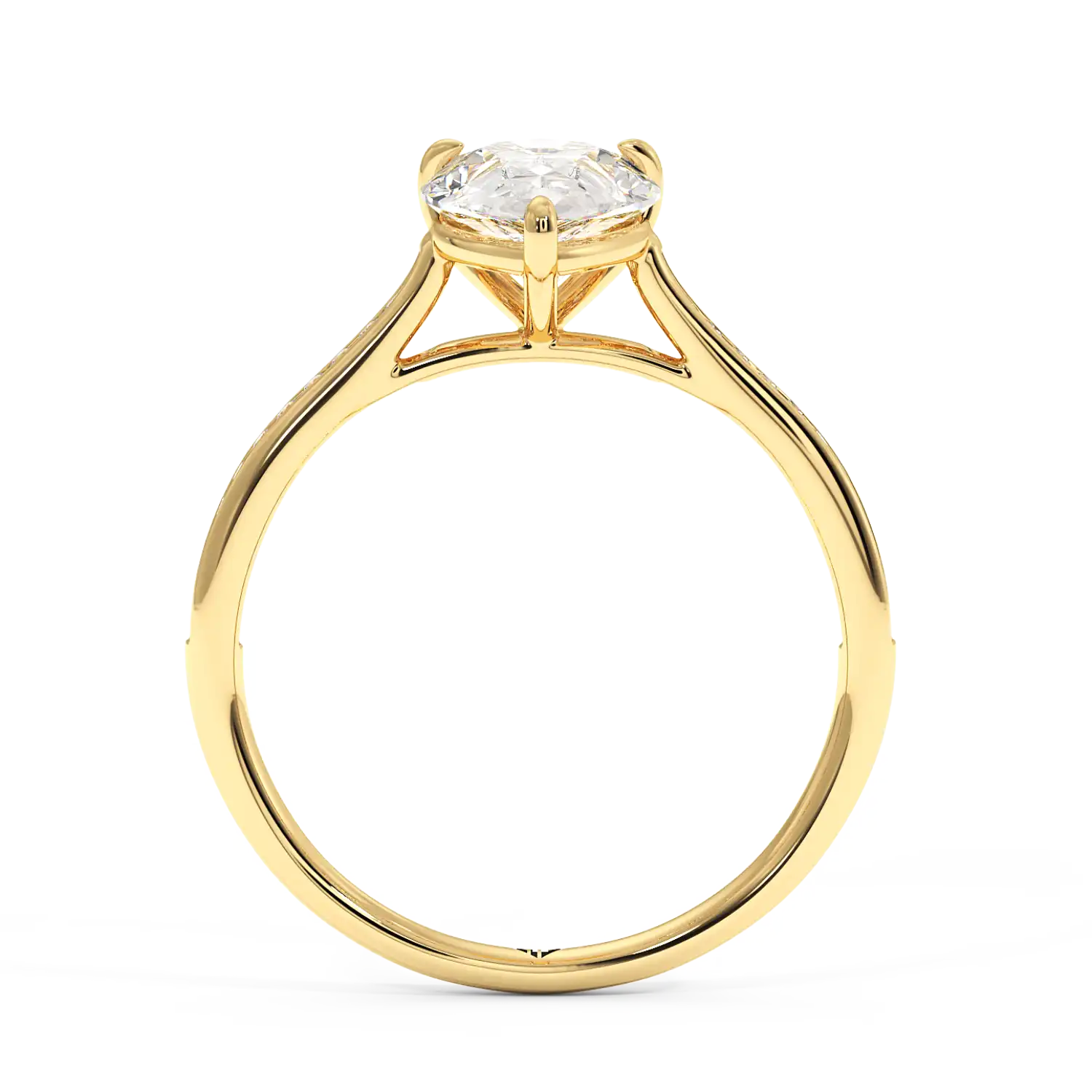 18K Yellow Gold Poppy Channel Engagement Ring