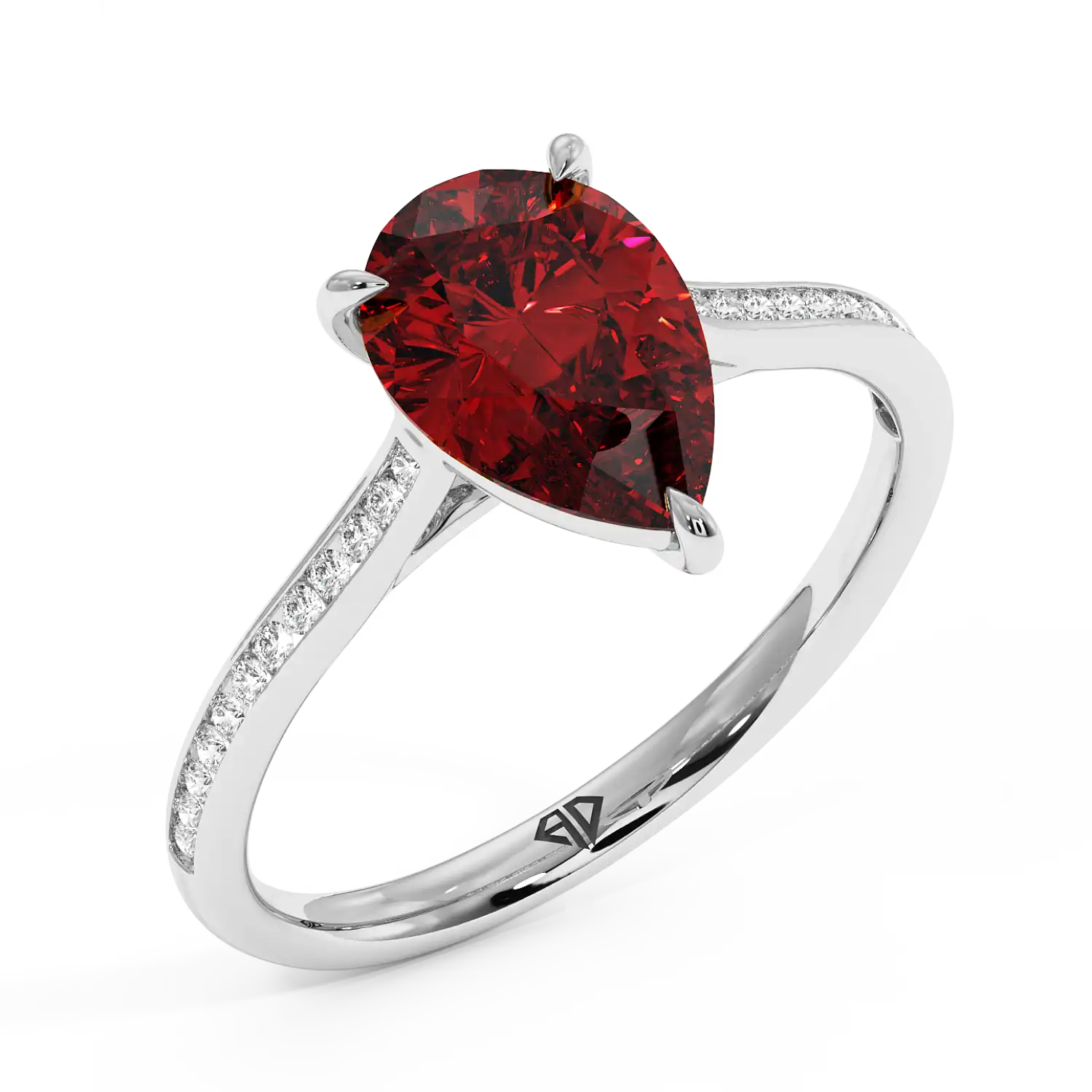 Platinum Poppy Channel Engagement Ring