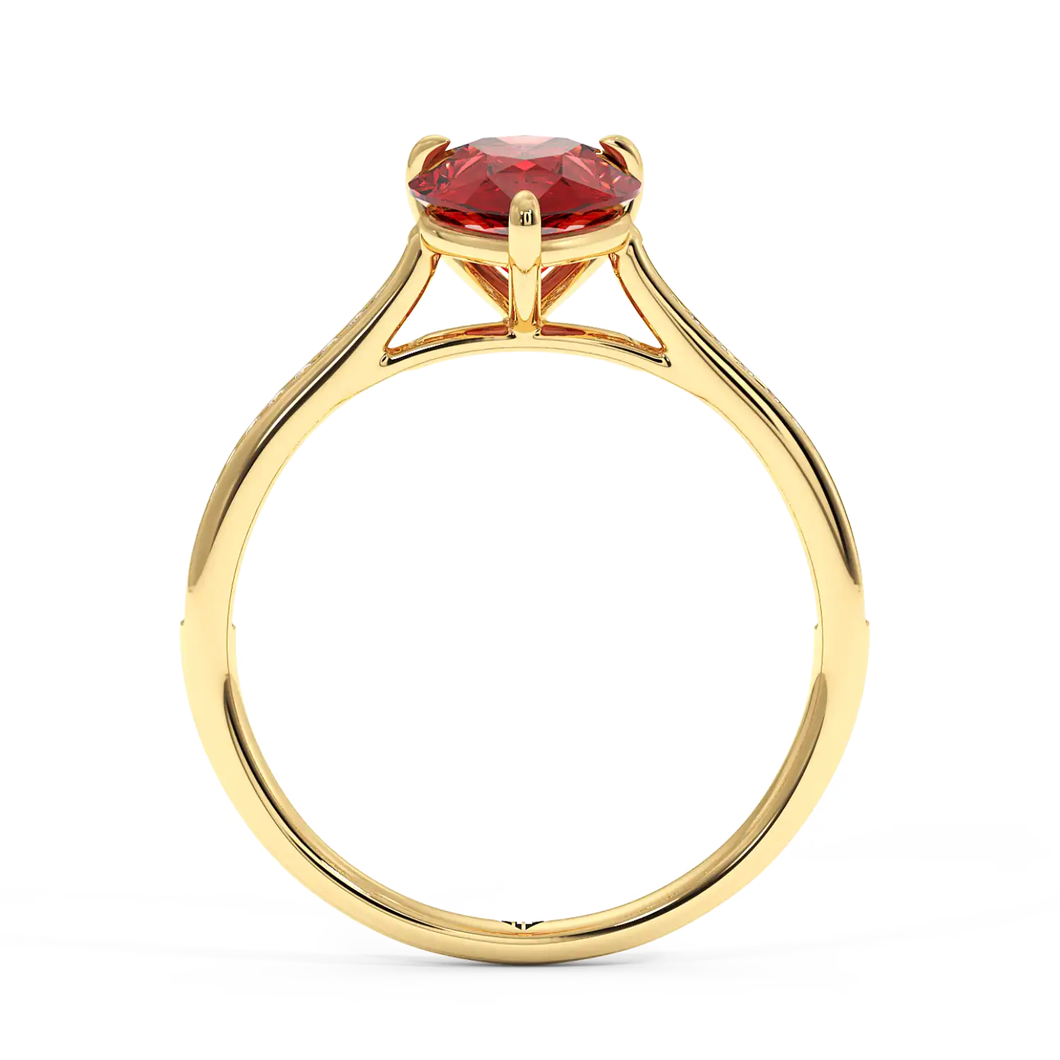 18K Yellow Gold Poppy Channel Engagement Ring