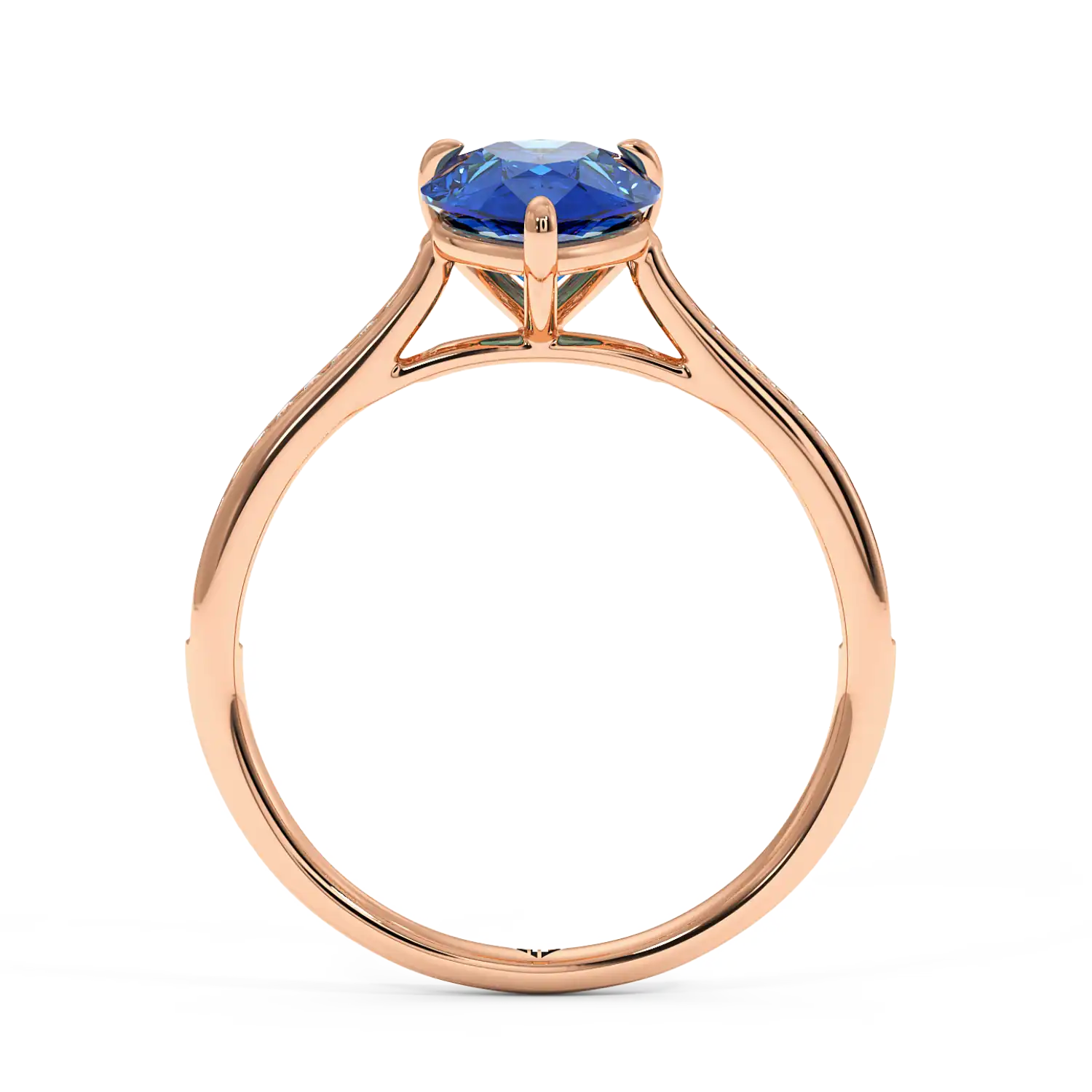 18K Rose Gold Poppy Channel Engagement Ring