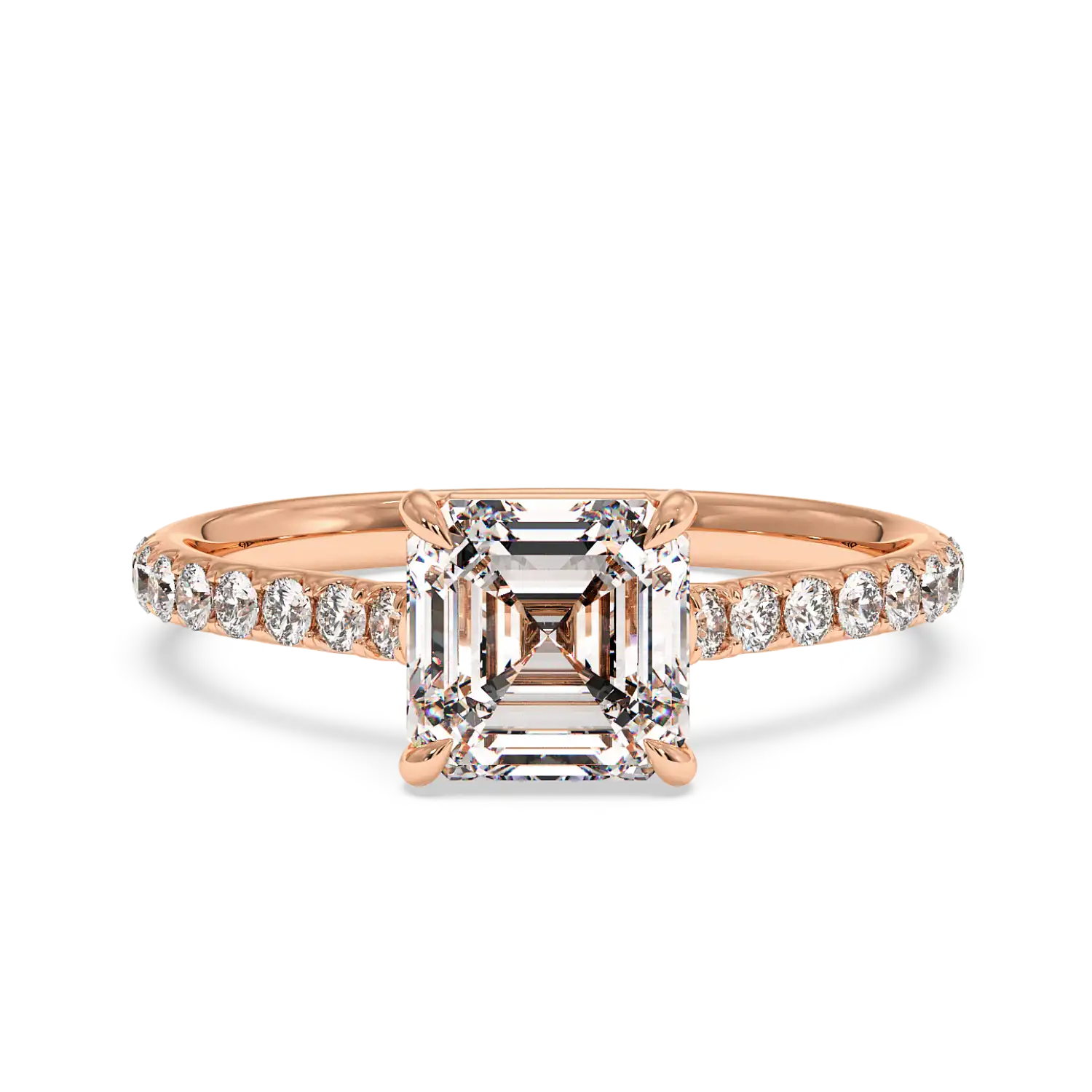 18K Rose Gold Poppy Micro Engagement Ring