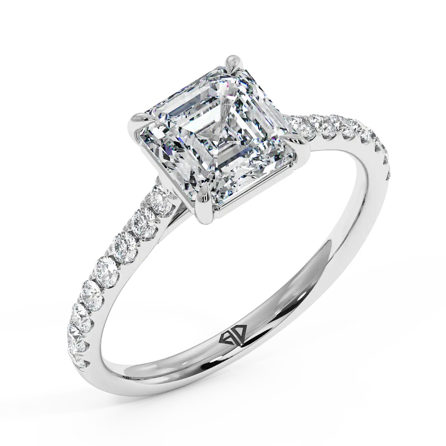 Platinum Poppy Micro Engagement Ring