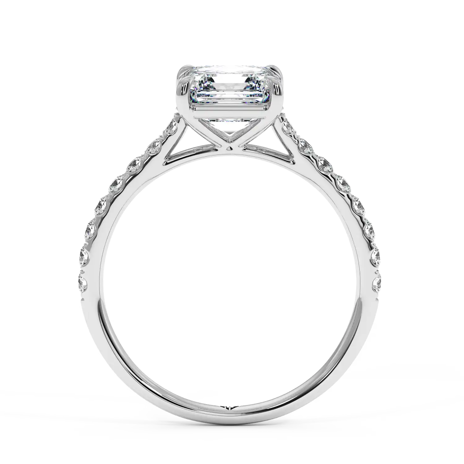 Platinum Poppy Micro Engagement Ring