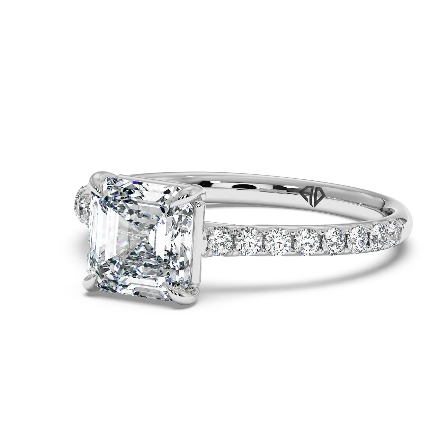 Platinum Poppy Micro Engagement Ring