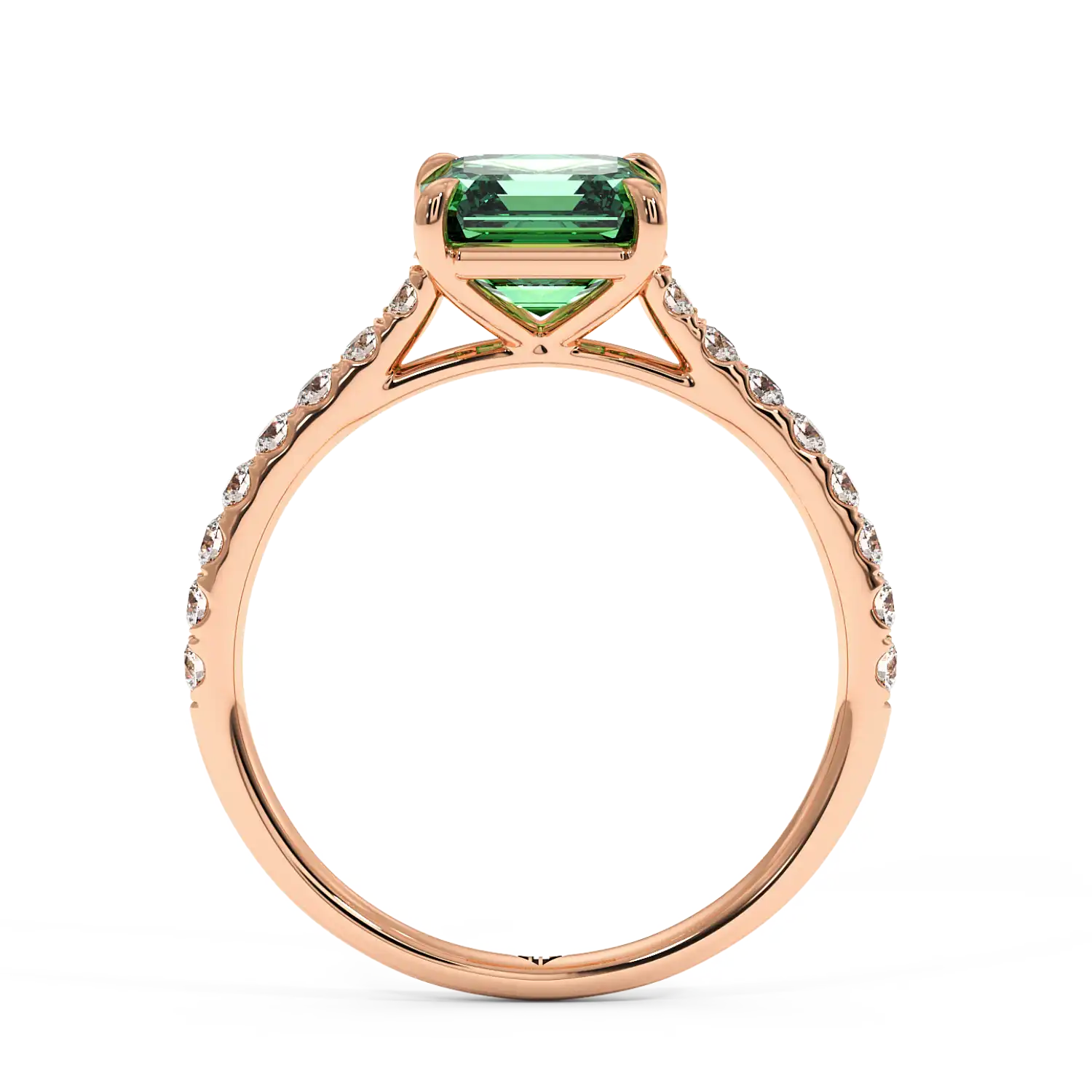 18K Rose Gold Poppy Micro Engagement Ring