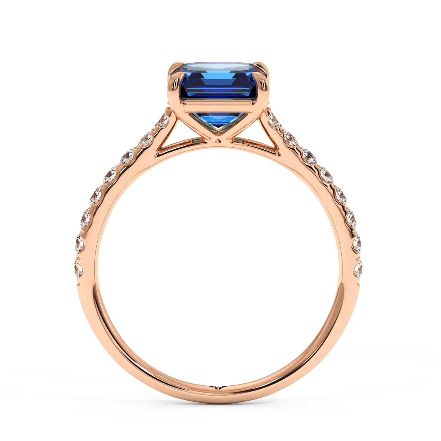 18K Rose Gold Poppy Micro Engagement Ring