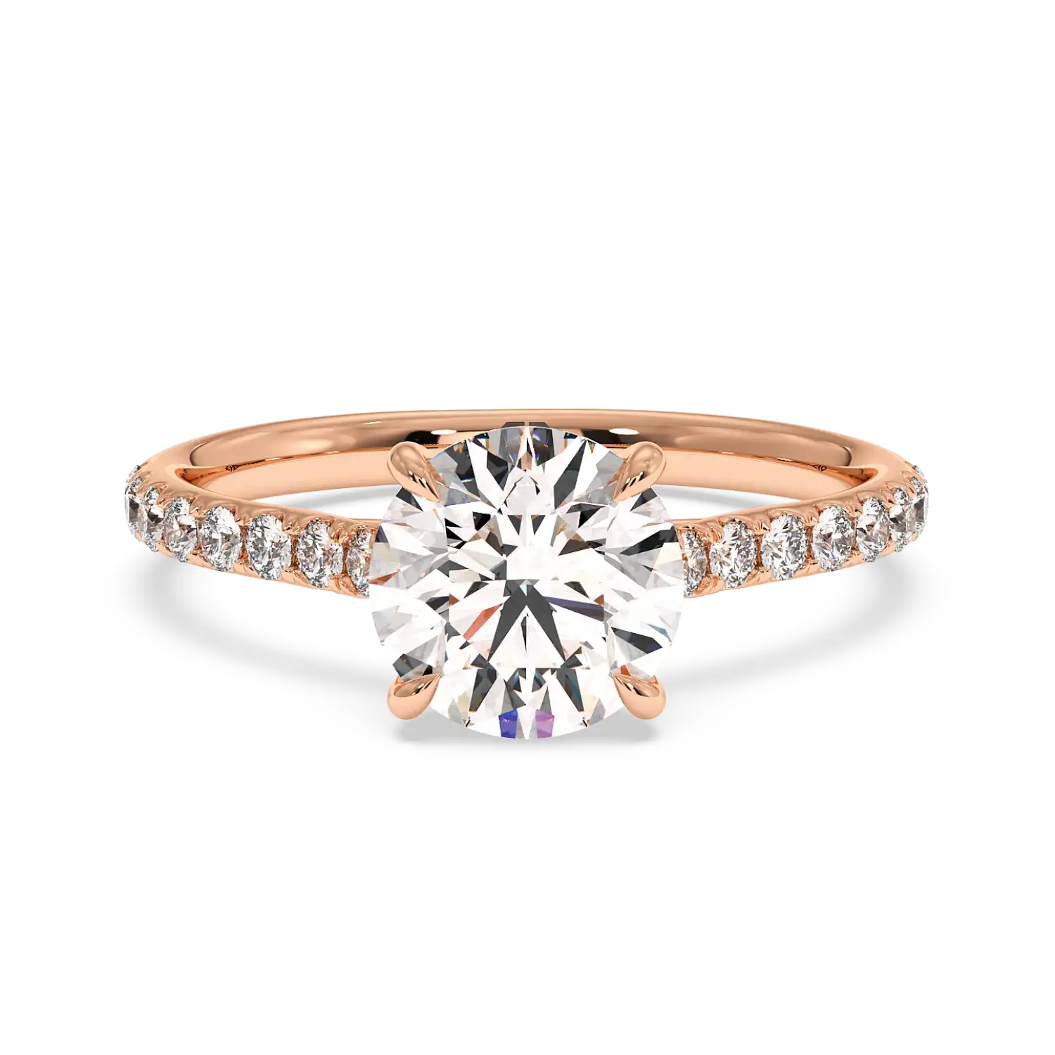 18K Rose Gold Poppy Micro Engagement Ring