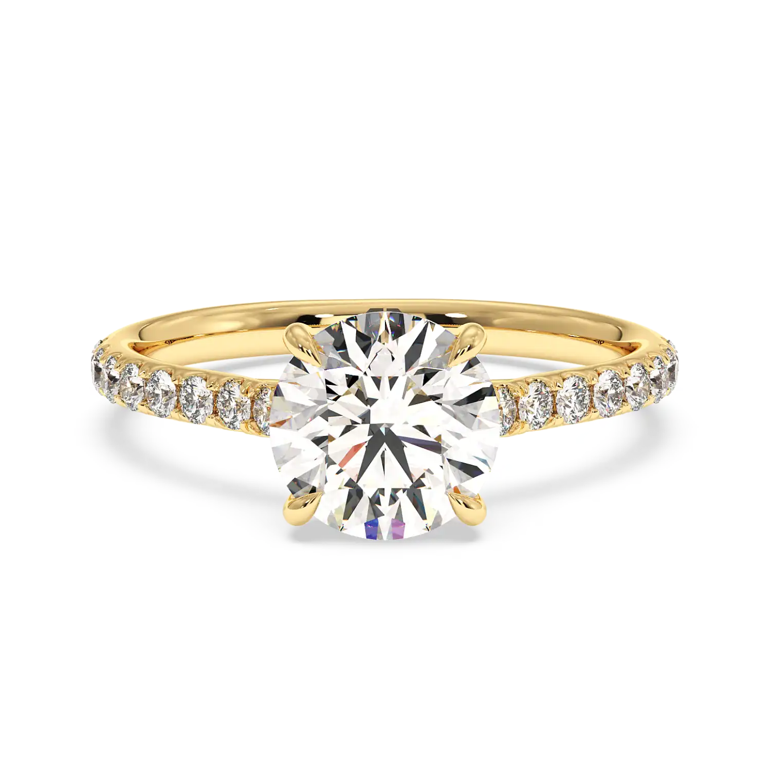 18K Yellow Gold Poppy Micro Engagement Ring