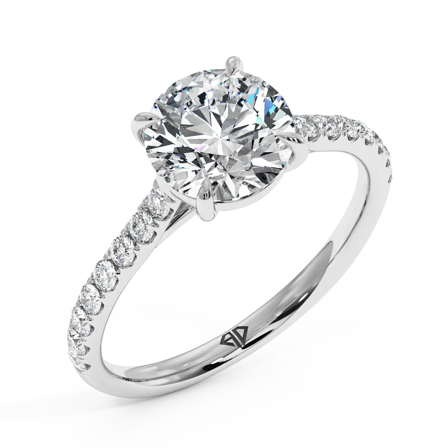 Platinum Poppy Micro Engagement Ring