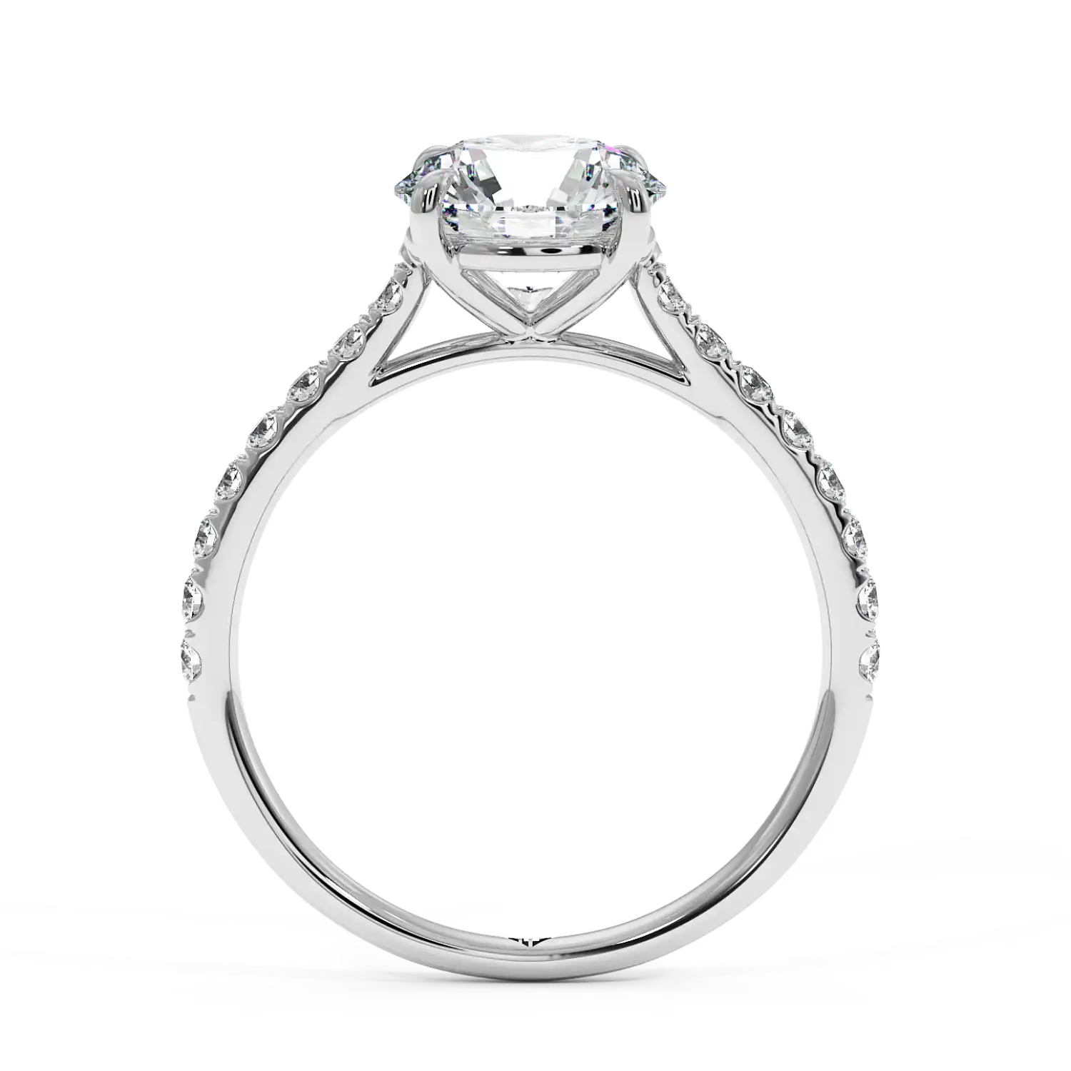 Platinum Poppy Micro Engagement Ring