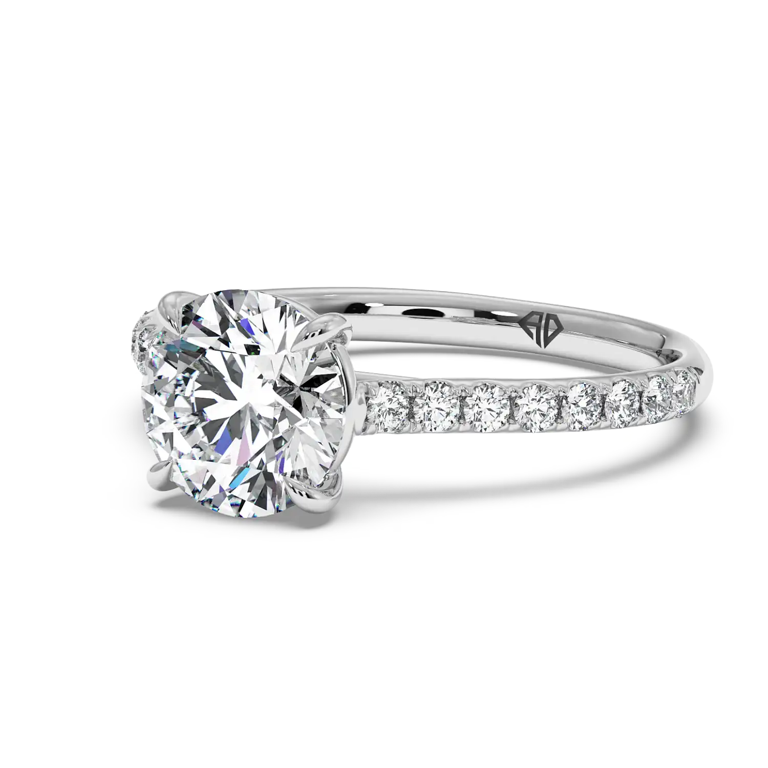 Platinum Poppy Micro Engagement Ring