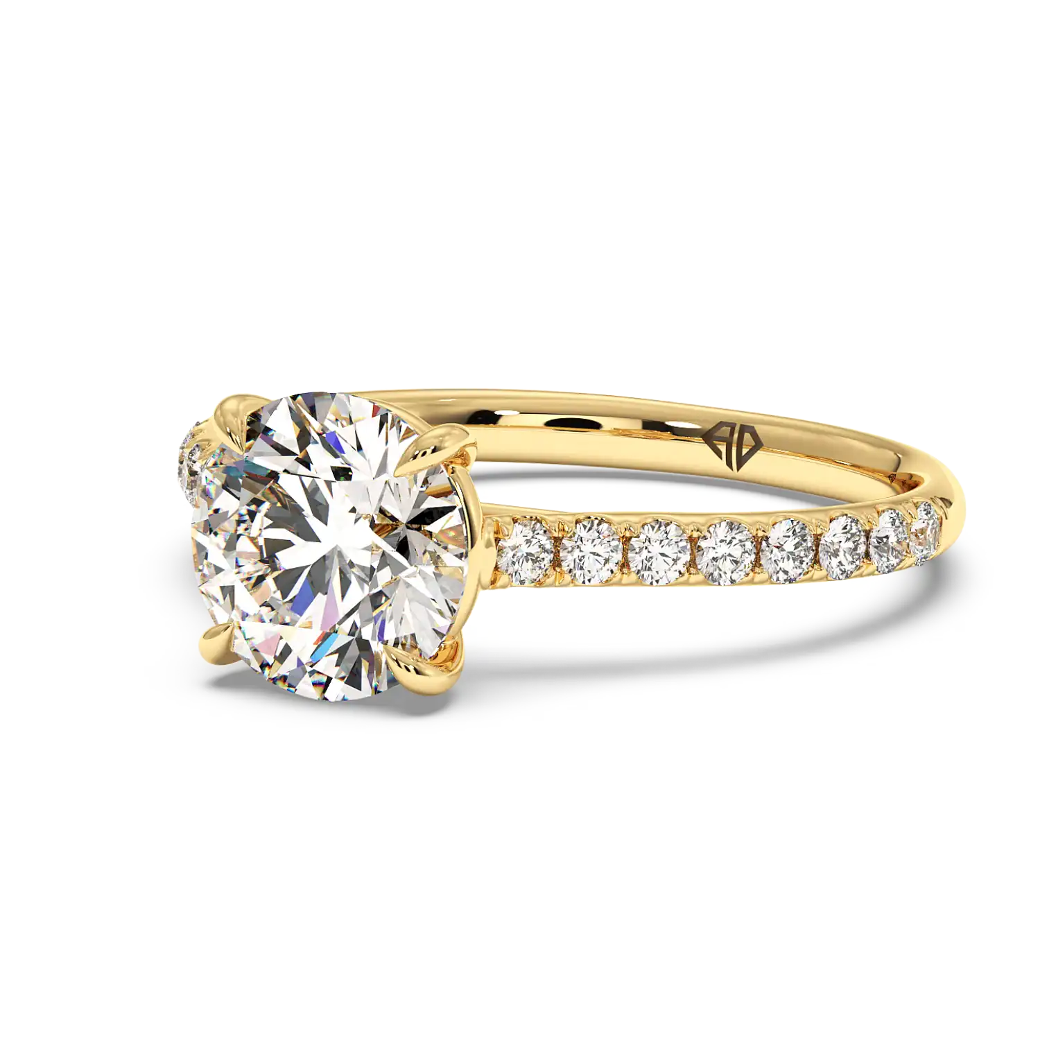 18K Yellow Gold Poppy Micro Engagement Ring