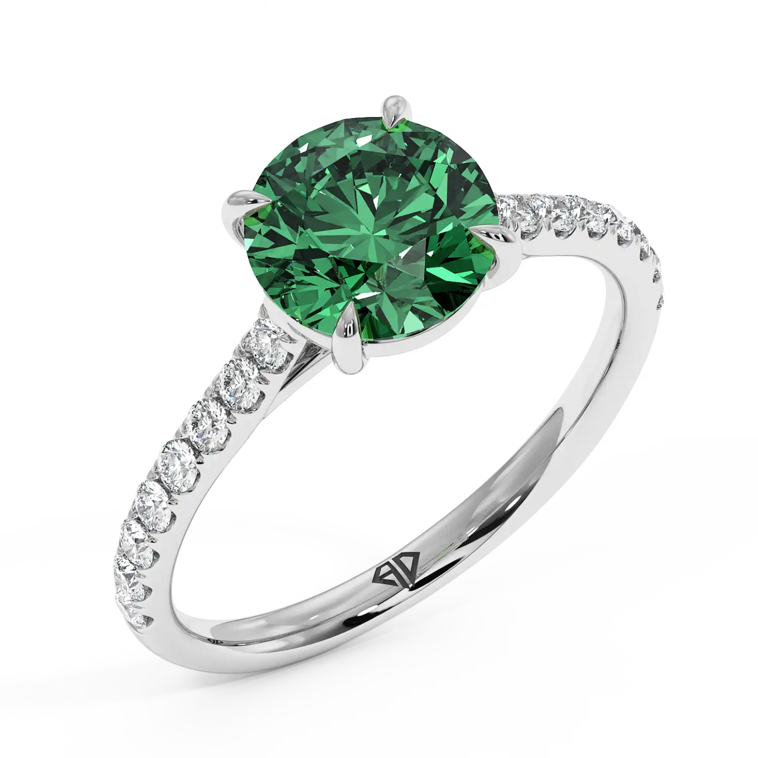 Platinum Poppy Micro Engagement Ring