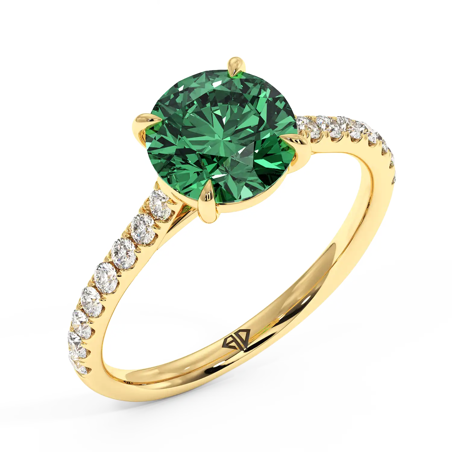 18K Yellow Gold Poppy Micro Engagement Ring