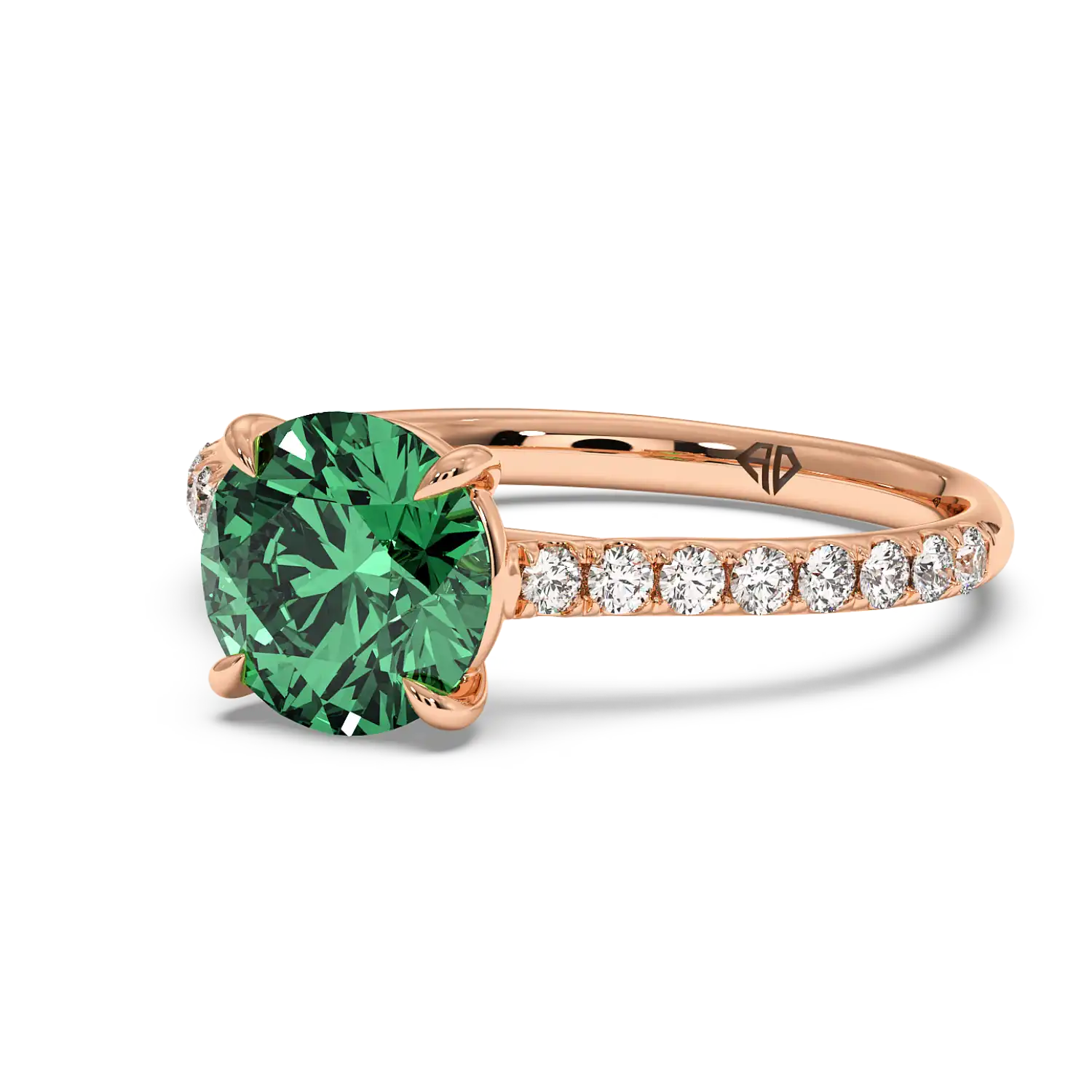 18K Rose Gold Poppy Micro Engagement Ring