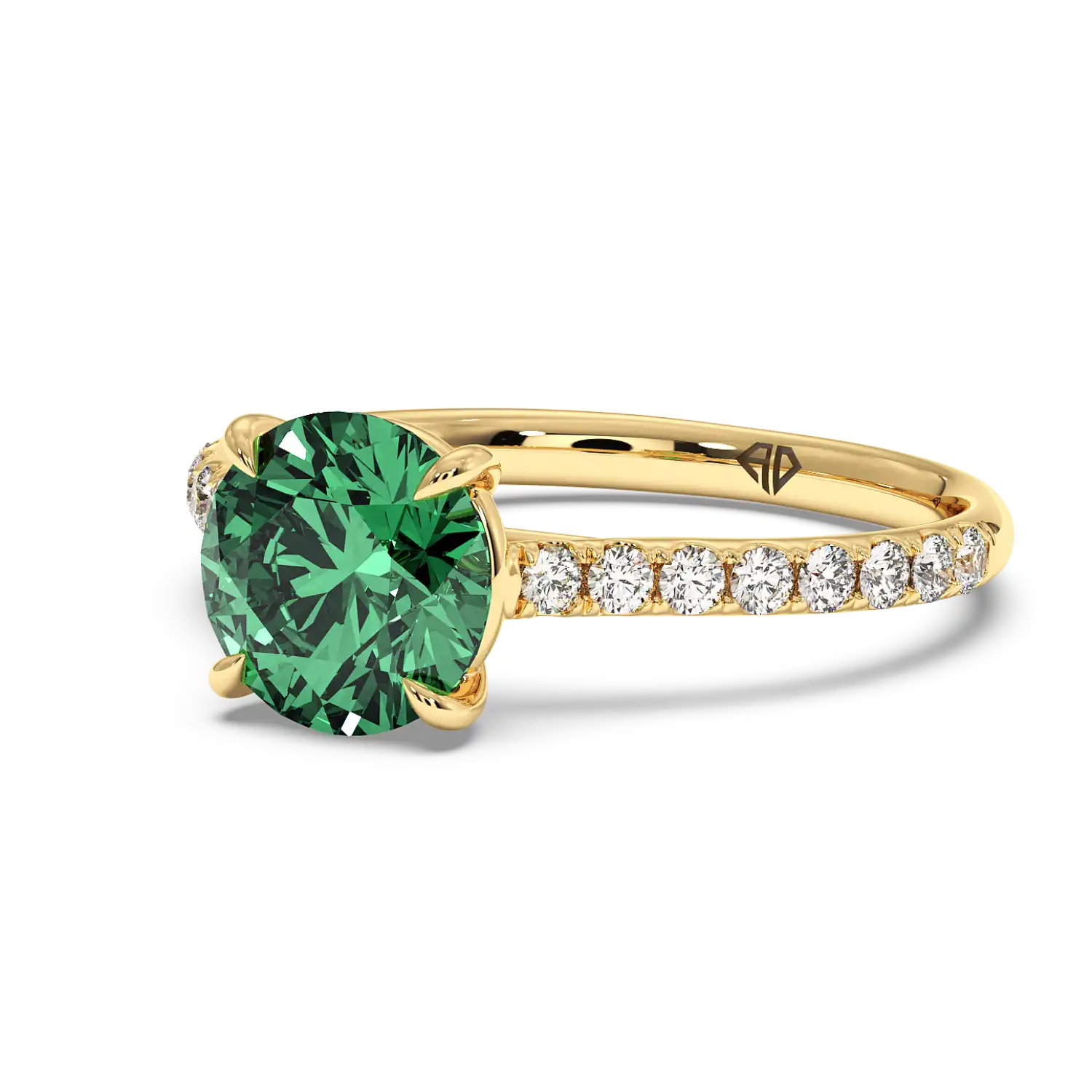 18K Yellow Gold Poppy Micro Engagement Ring