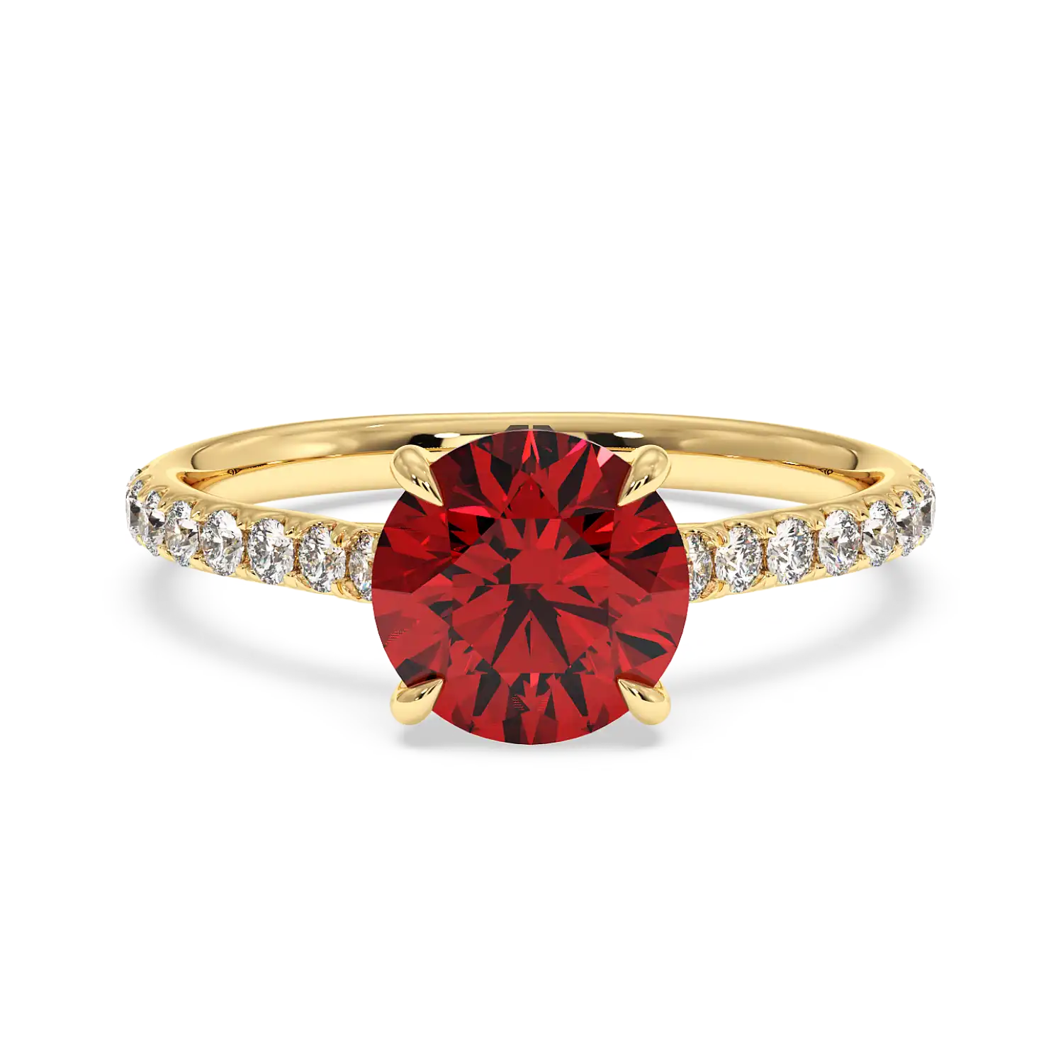 18K Yellow Gold Poppy Micro Engagement Ring