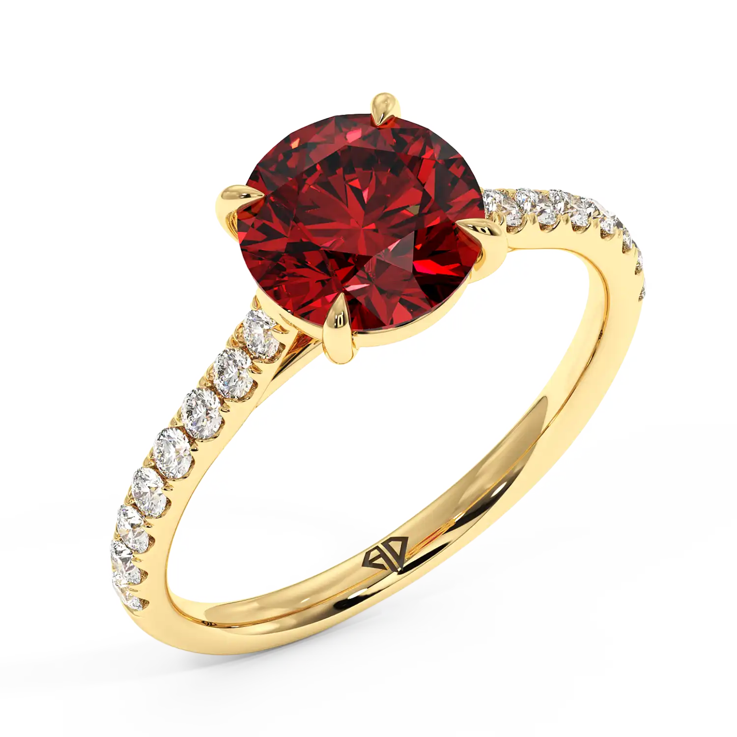 18K Yellow Gold Poppy Micro Engagement Ring