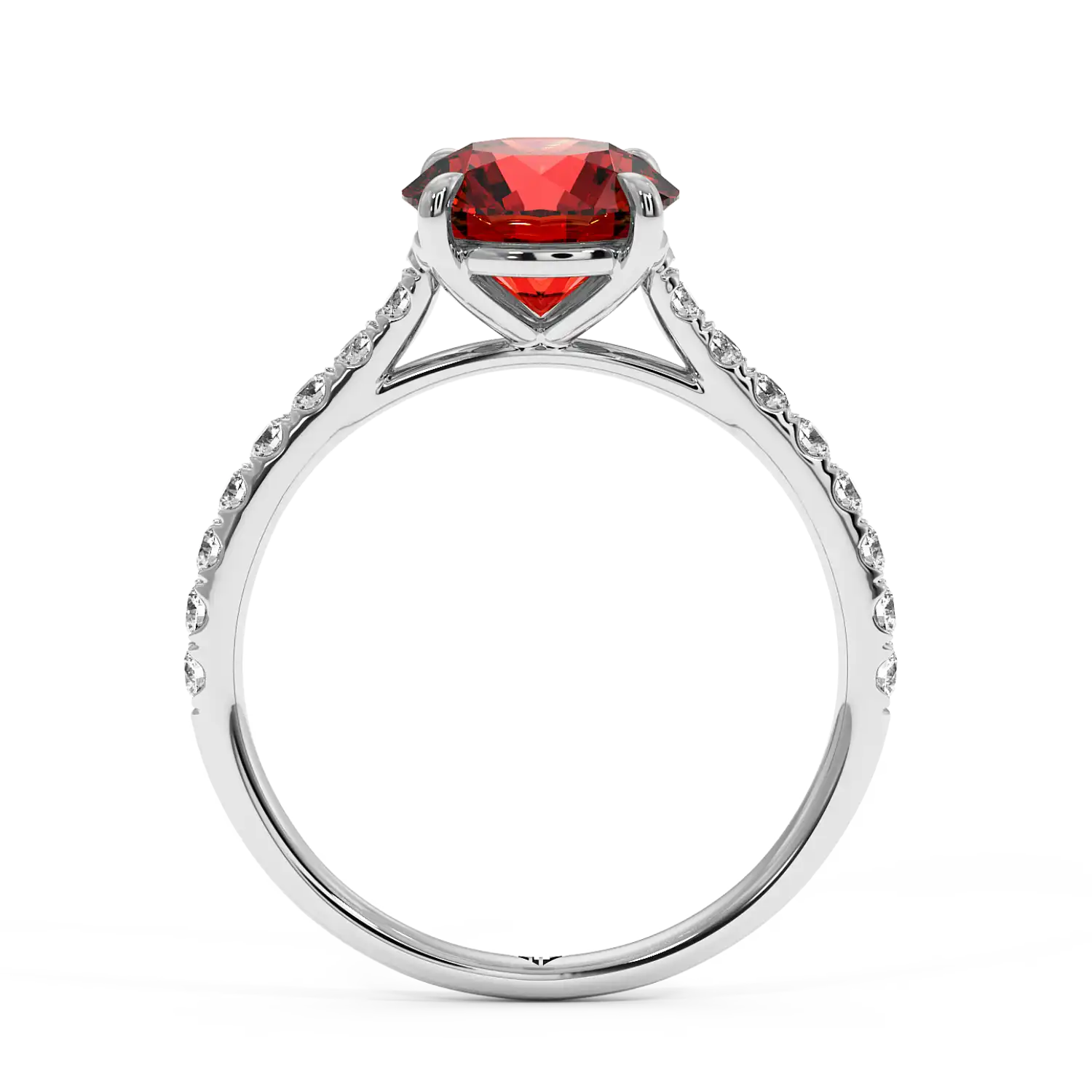 Platinum Poppy Micro Engagement Ring