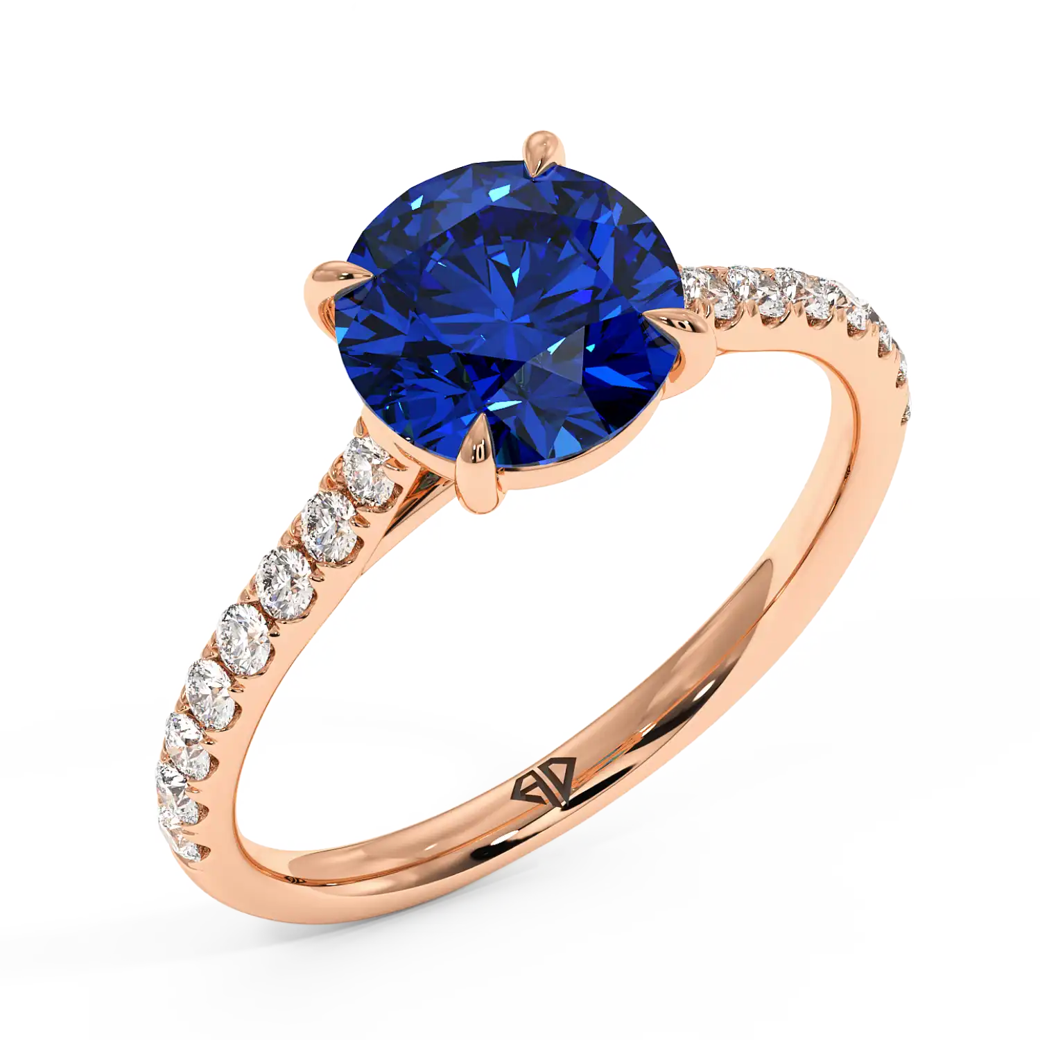 18K Rose Gold Poppy Micro Engagement Ring