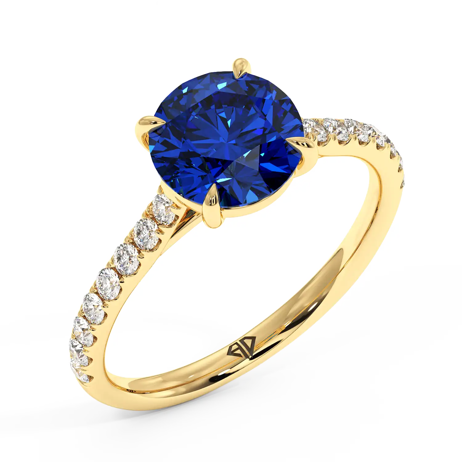 18K Yellow Gold Poppy Micro Engagement Ring