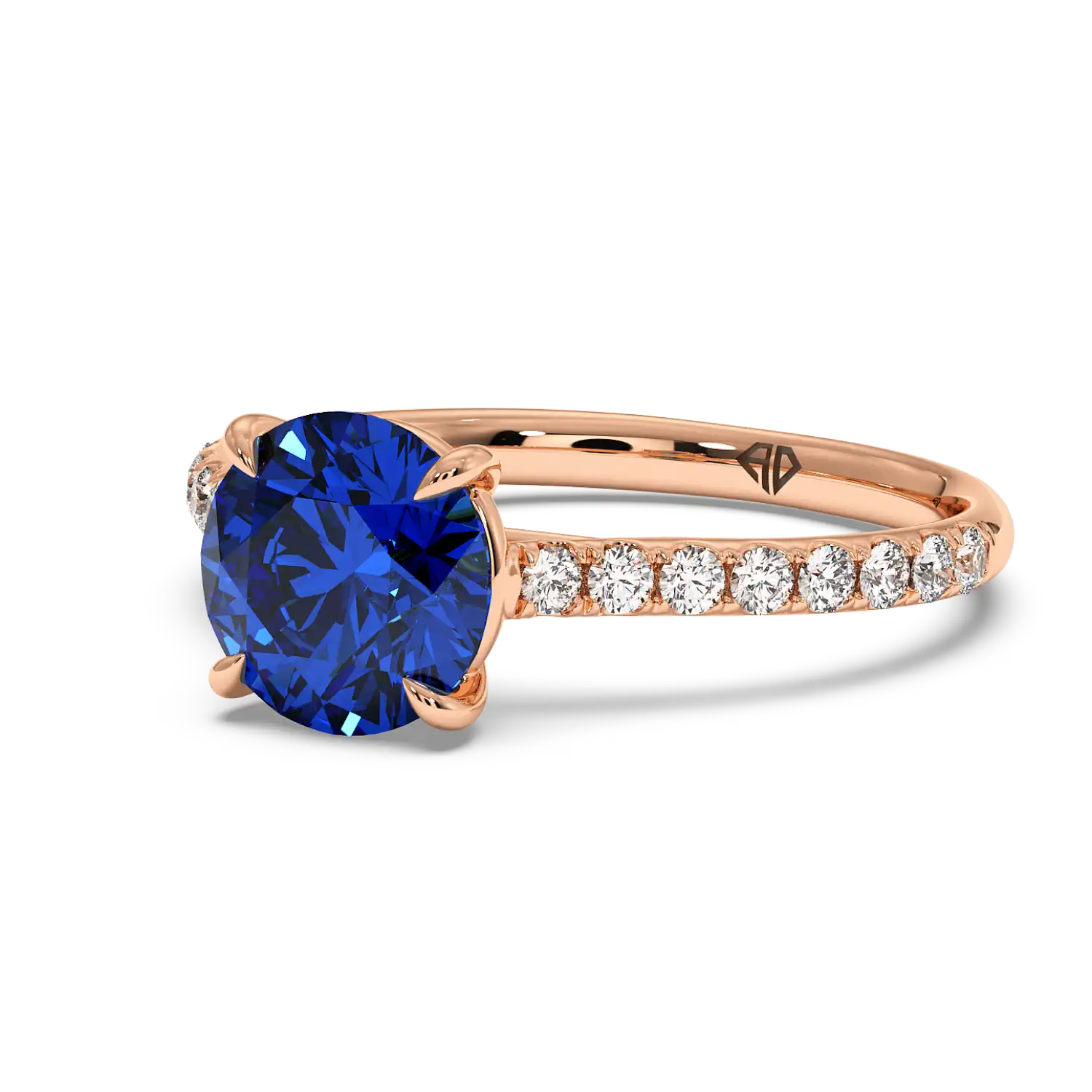 18K Rose Gold Poppy Micro Engagement Ring