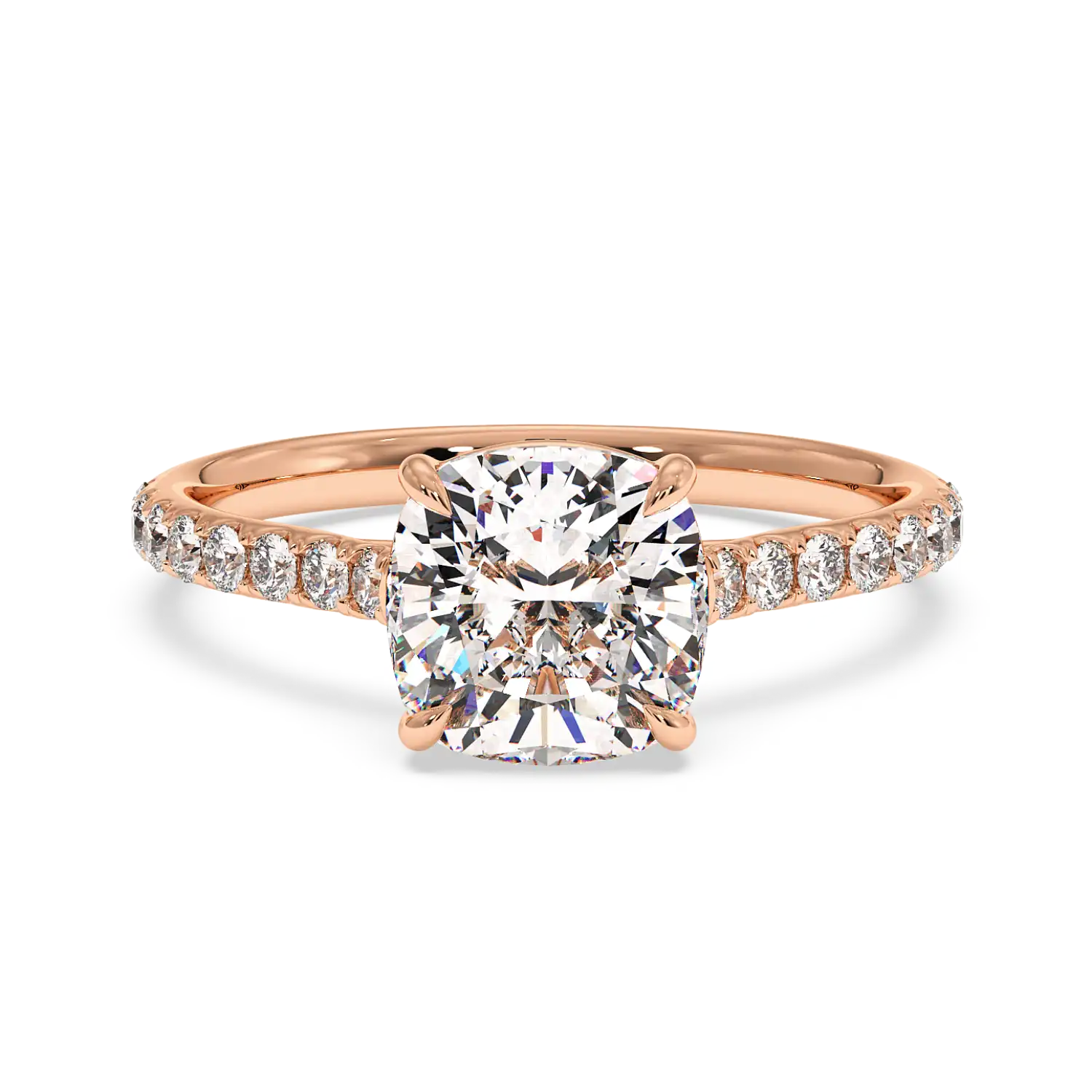 18K Rose Gold Poppy Micro Engagement Ring