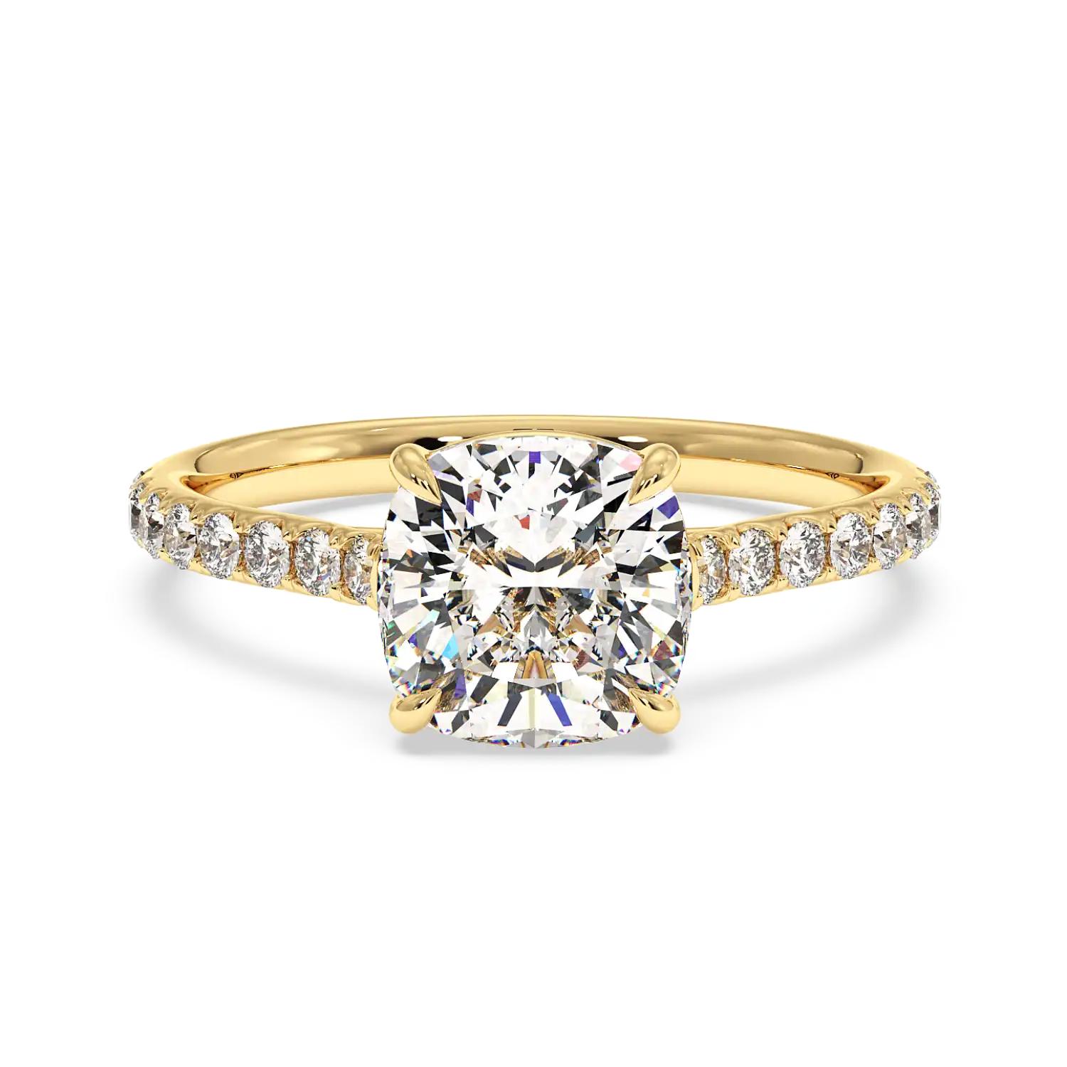 18K Yellow Gold Poppy Micro Engagement Ring