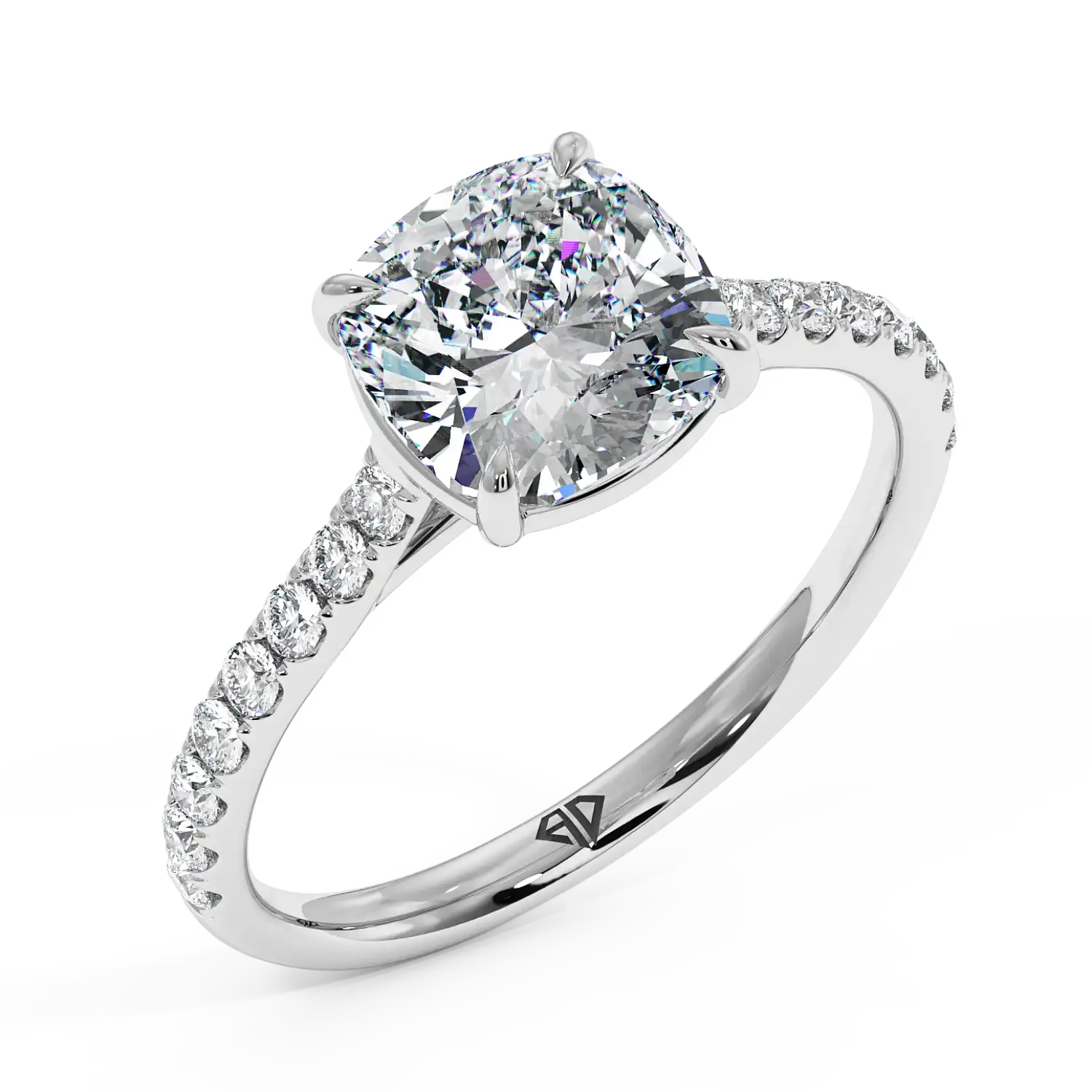 Platinum Poppy Micro Engagement Ring