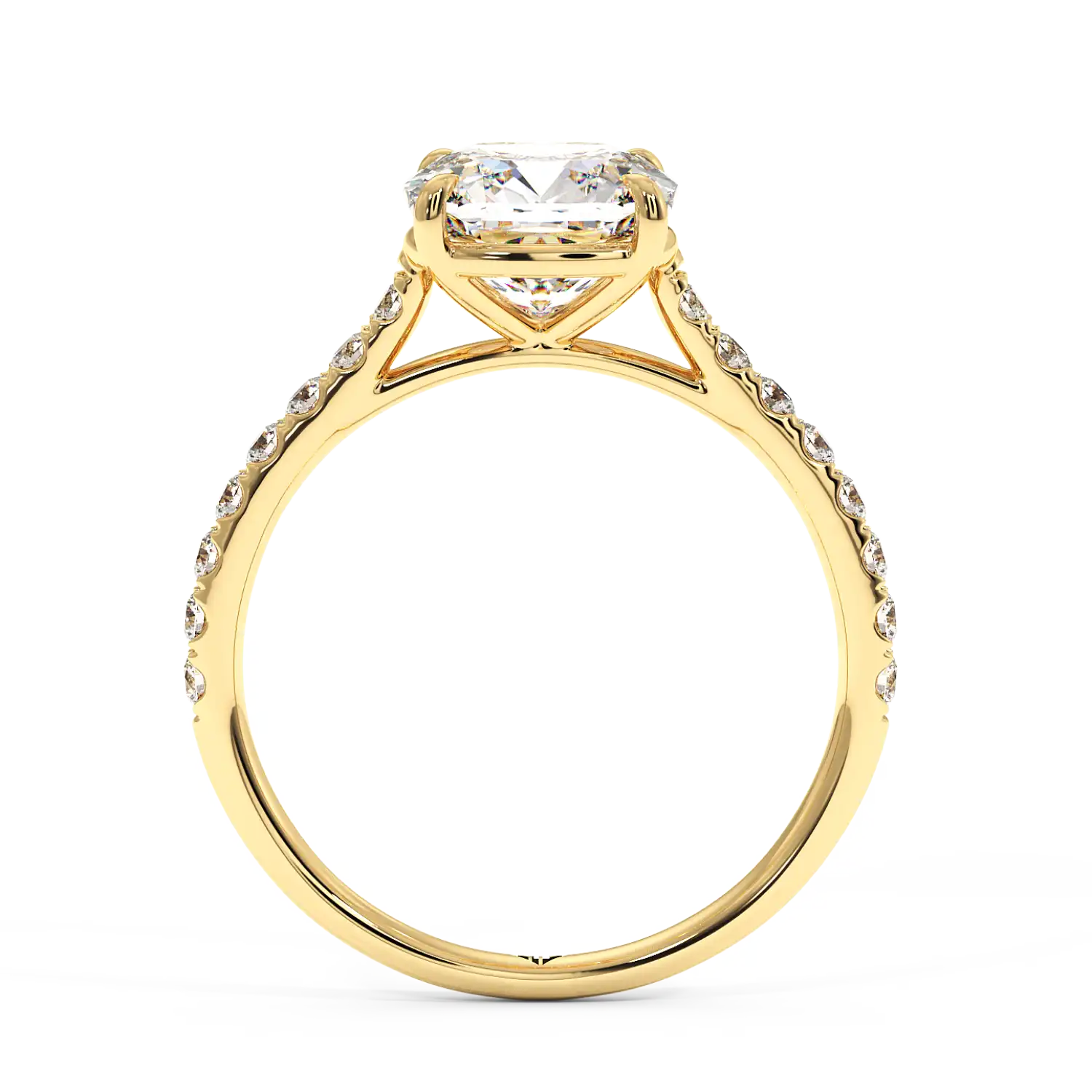 18K Yellow Gold Poppy Micro Engagement Ring