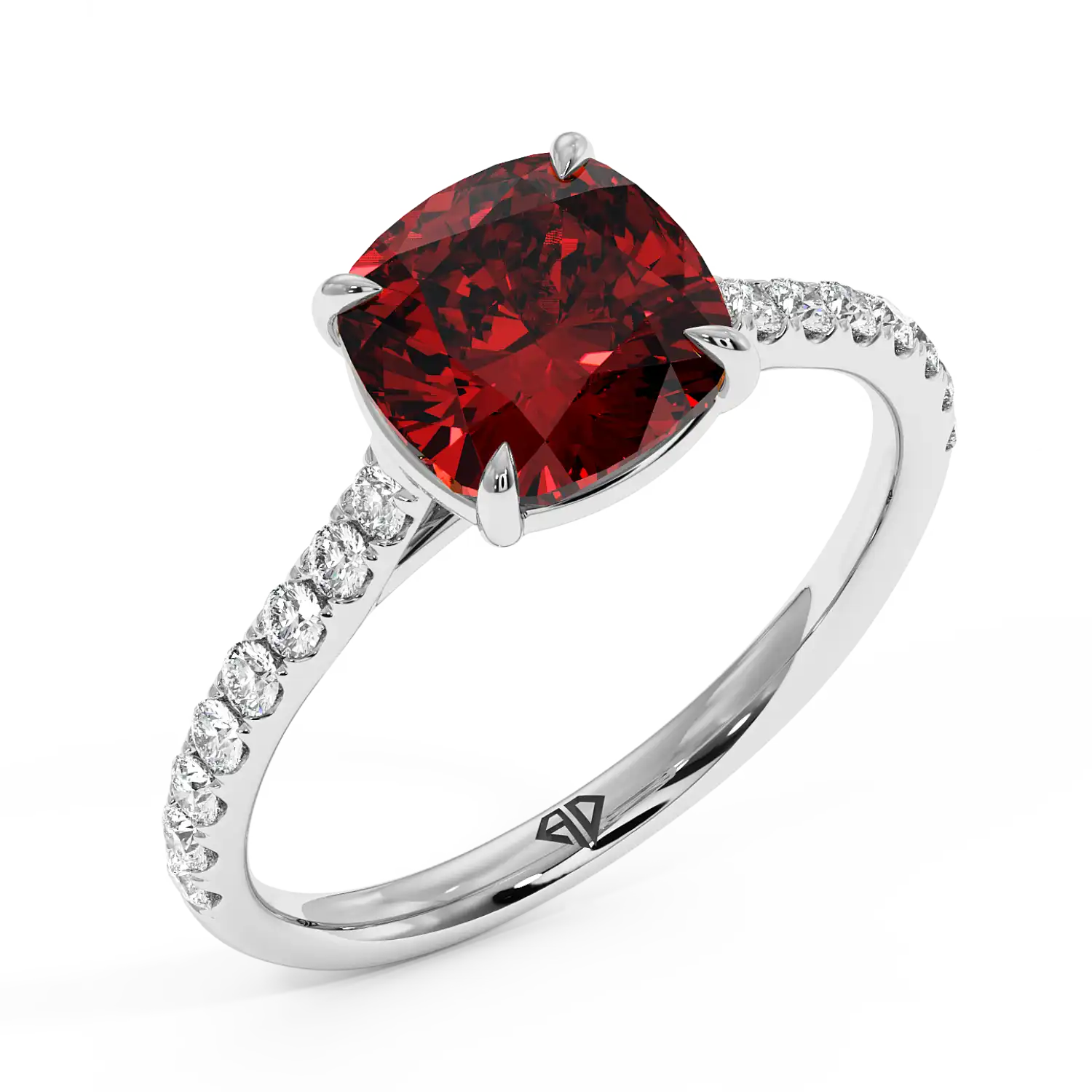 Platinum Poppy Micro Engagement Ring