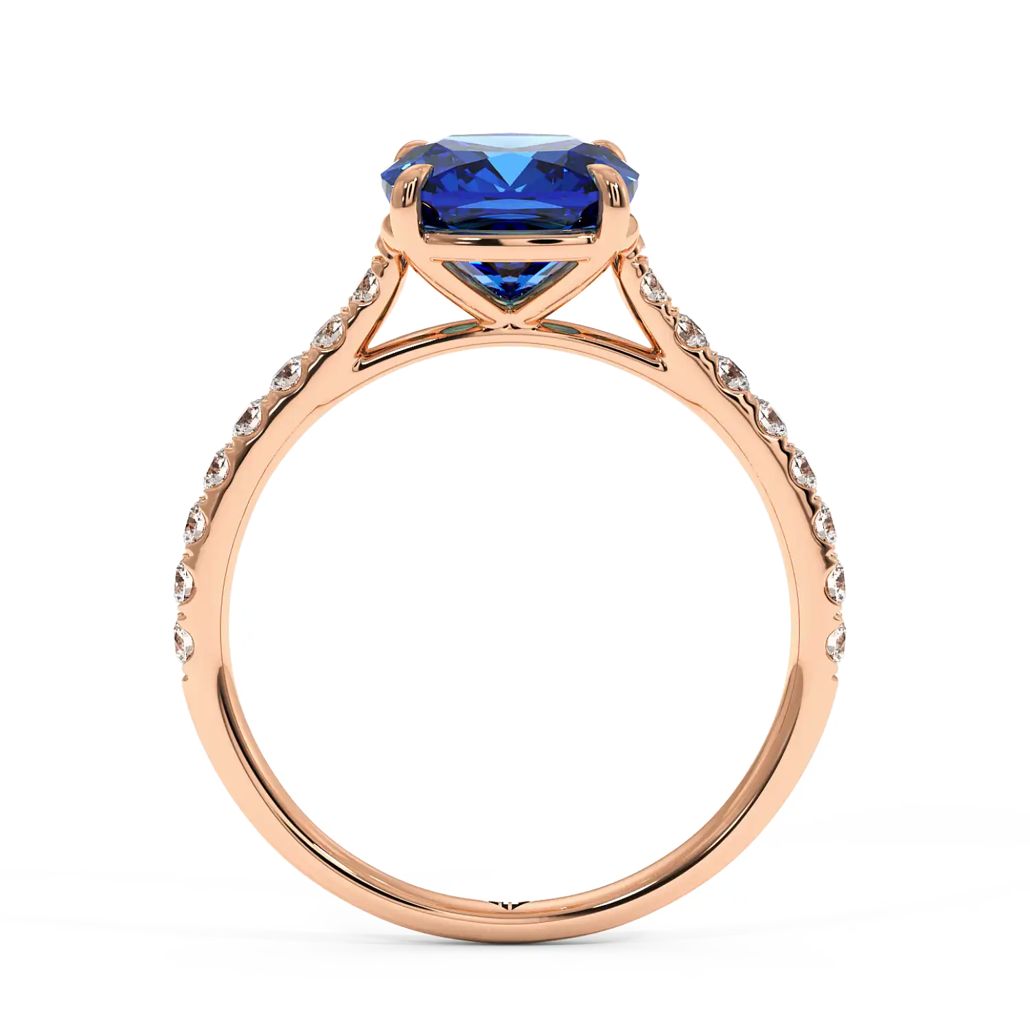 18K Rose Gold Poppy Micro Engagement Ring