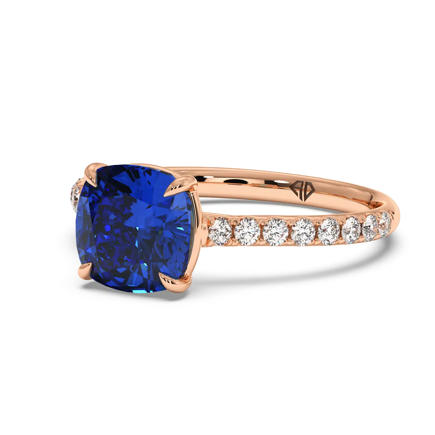 18K Rose Gold Poppy Micro Engagement Ring