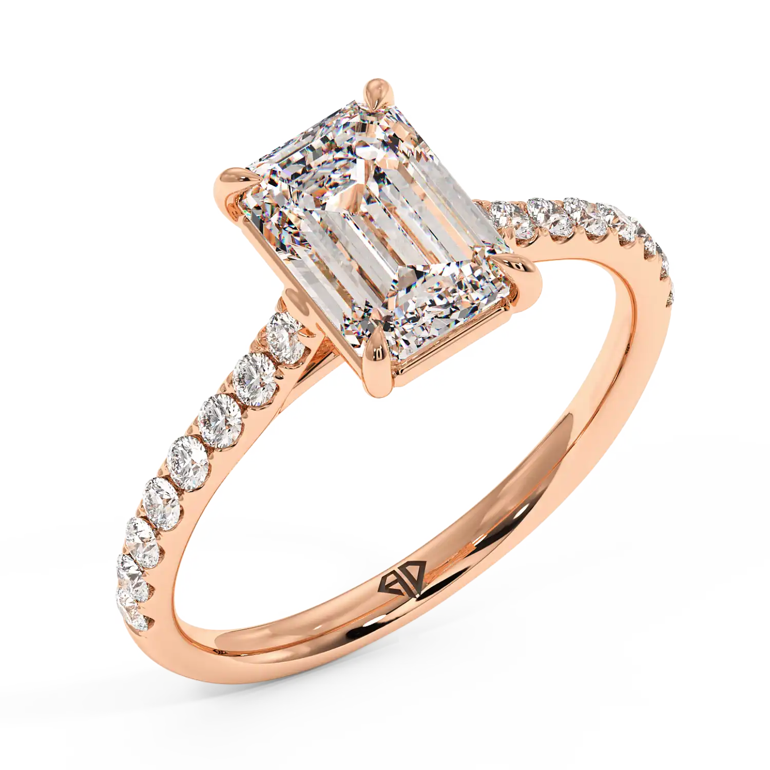 18K Rose Gold Poppy Micro Engagement Ring