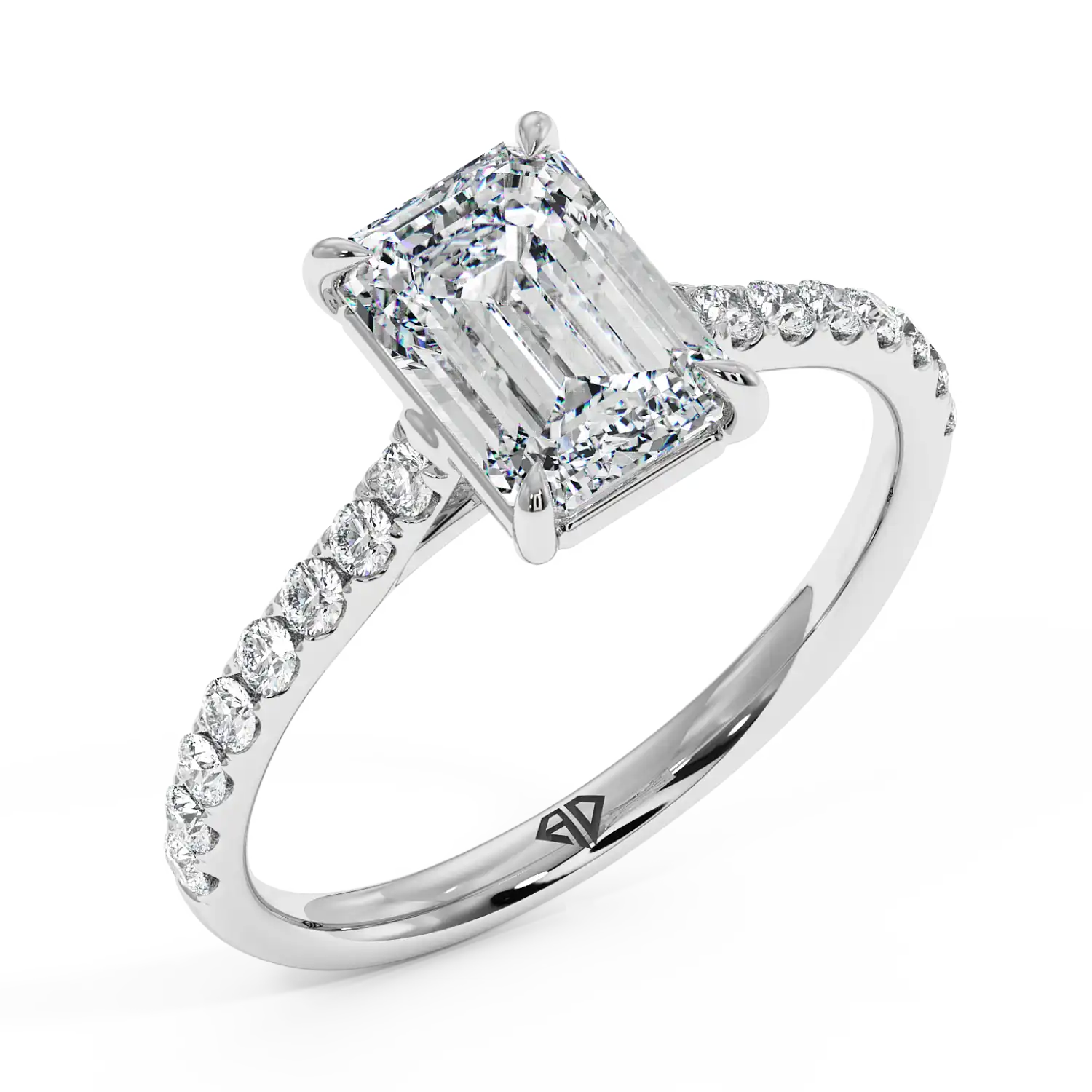 Platinum Poppy Micro Engagement Ring