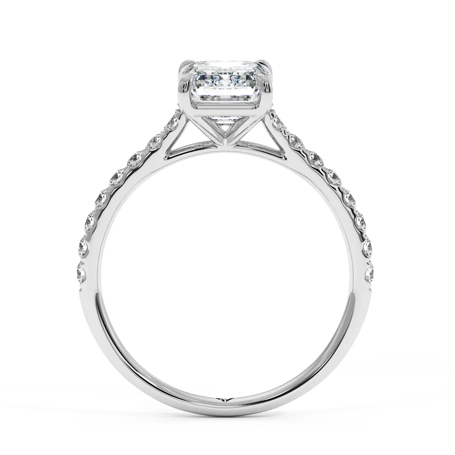 Platinum Poppy Micro Engagement Ring