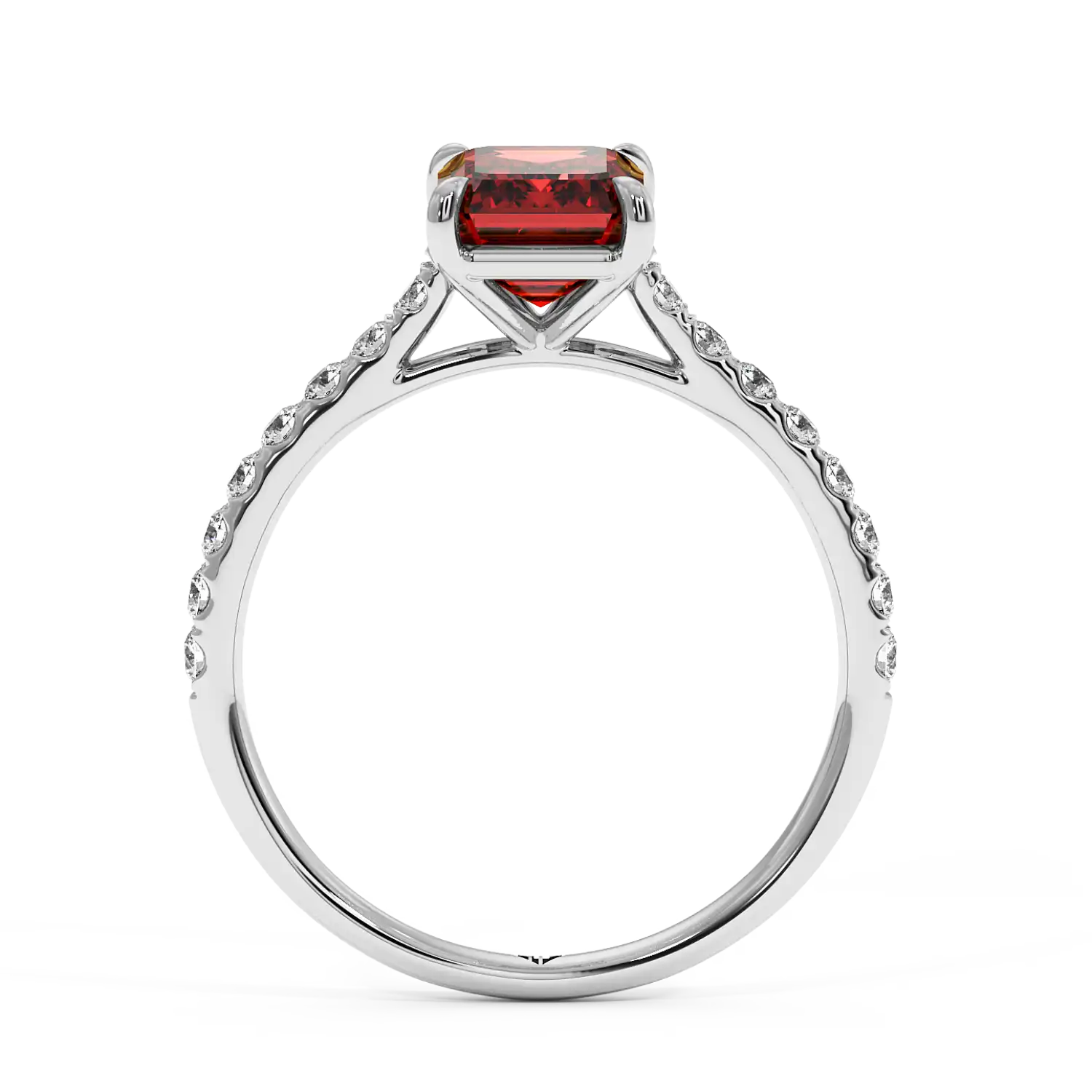 Platinum Poppy Micro Engagement Ring