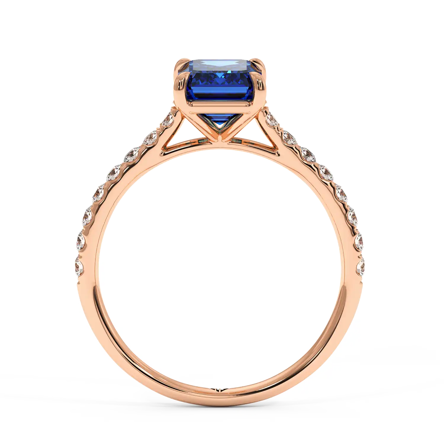 18K Rose Gold Poppy Micro Engagement Ring