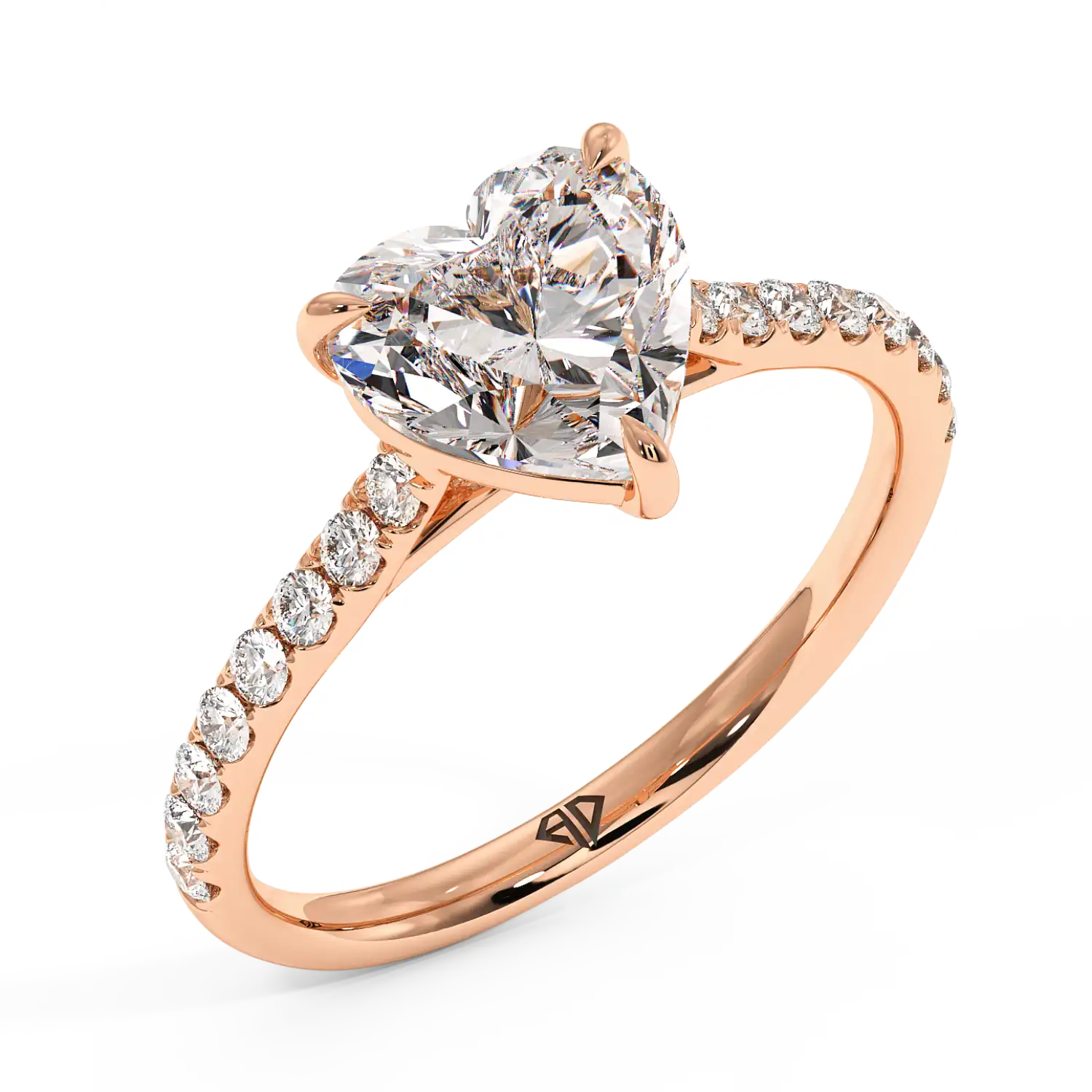 18K Rose Gold Poppy Micro Engagement Ring