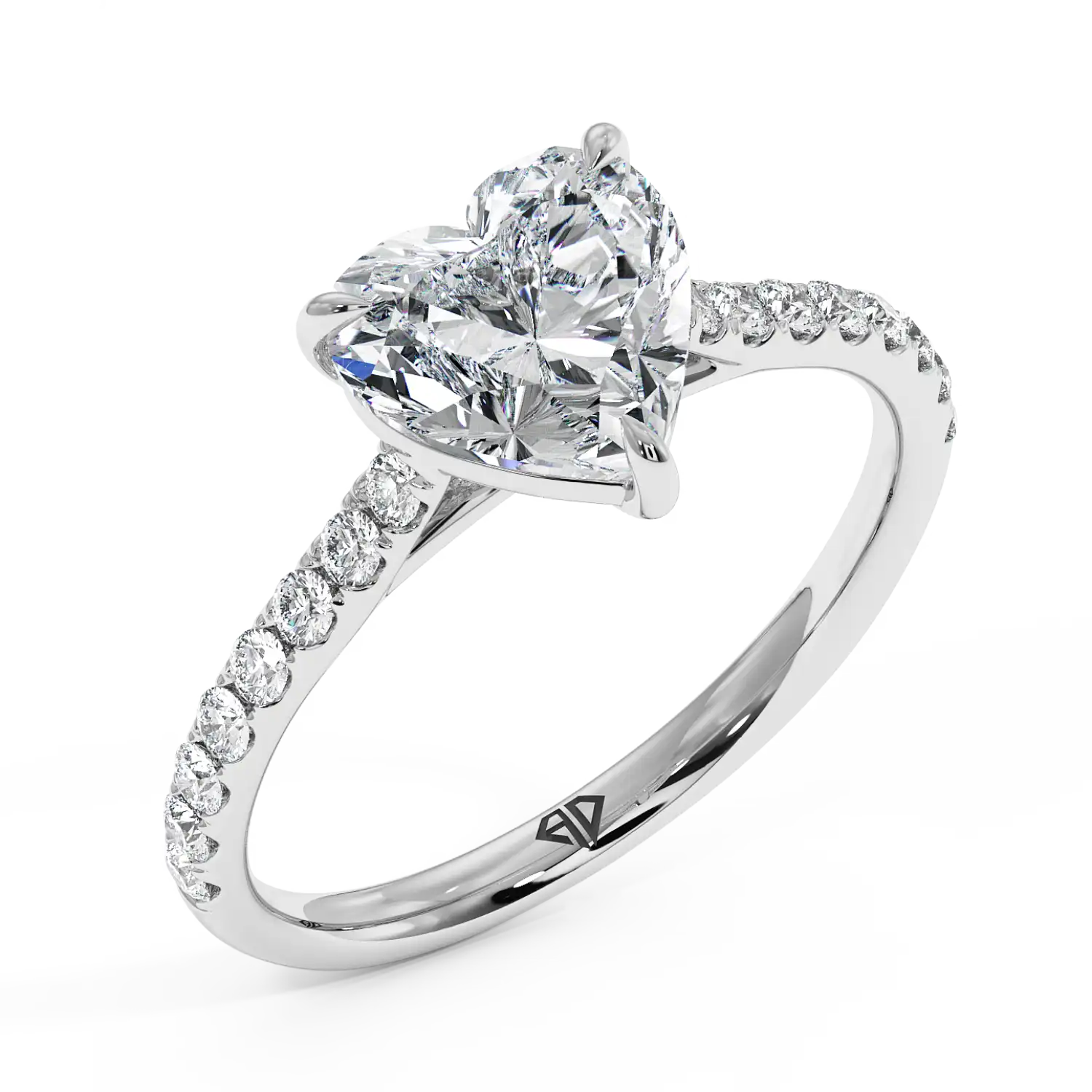 Platinum Poppy Micro Engagement Ring