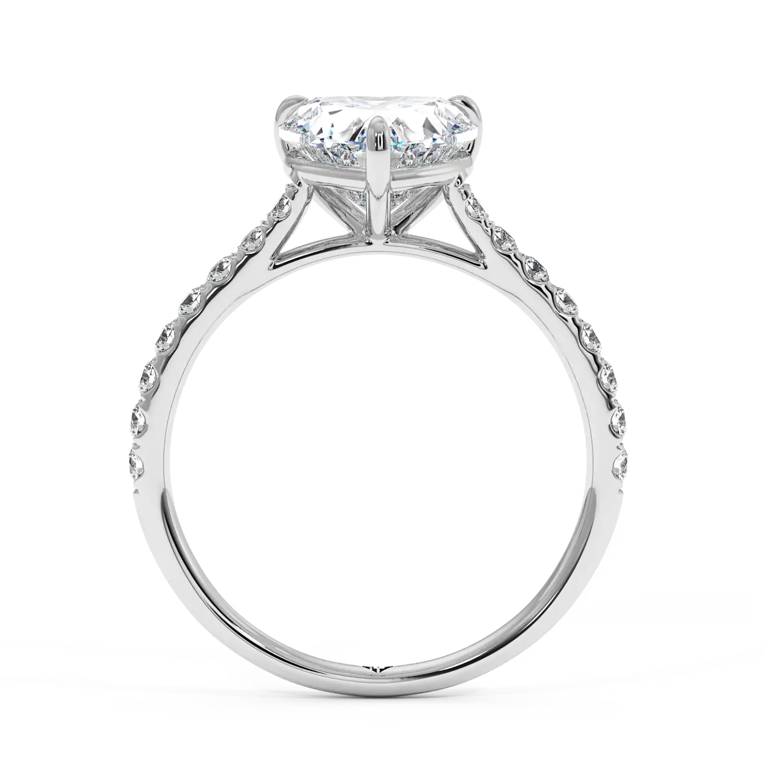 Platinum Poppy Micro Engagement Ring