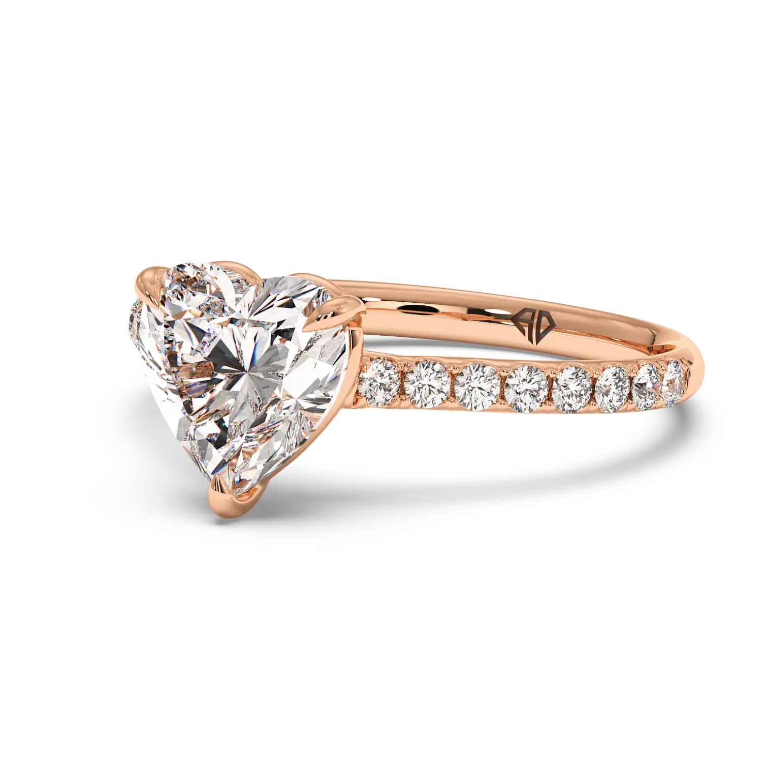 18K Rose Gold Poppy Micro Engagement Ring