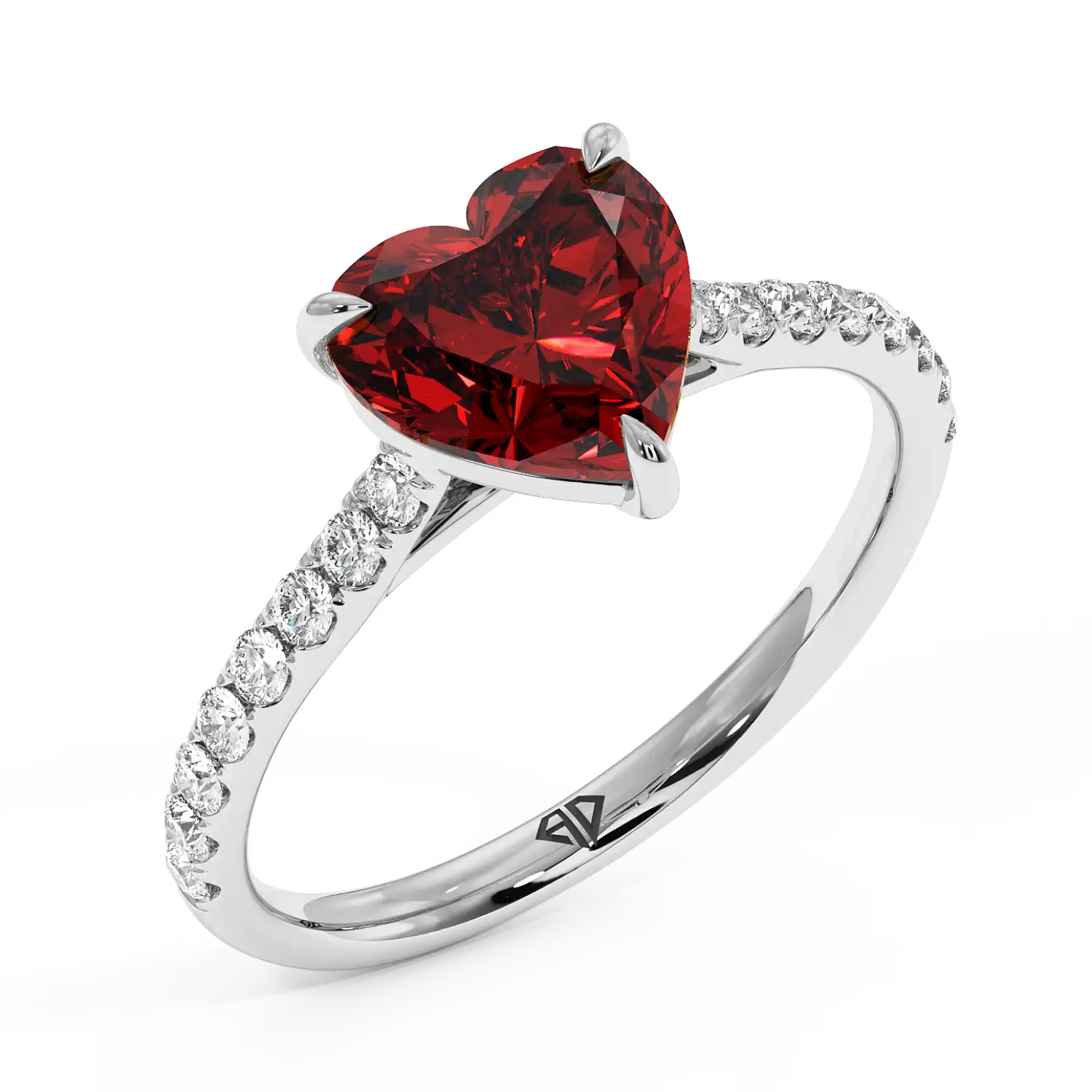 Platinum Poppy Micro Engagement Ring