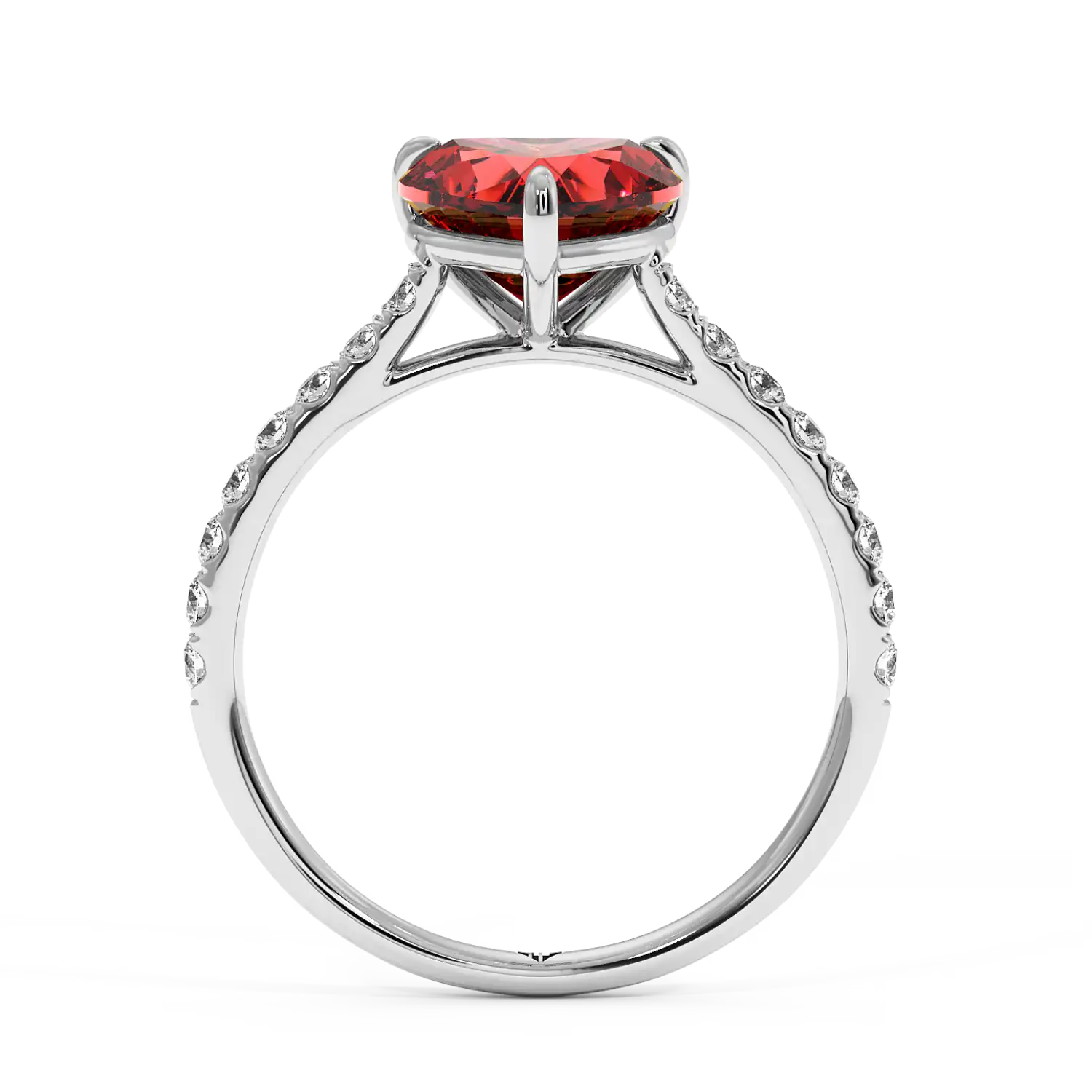 Platinum Poppy Micro Engagement Ring