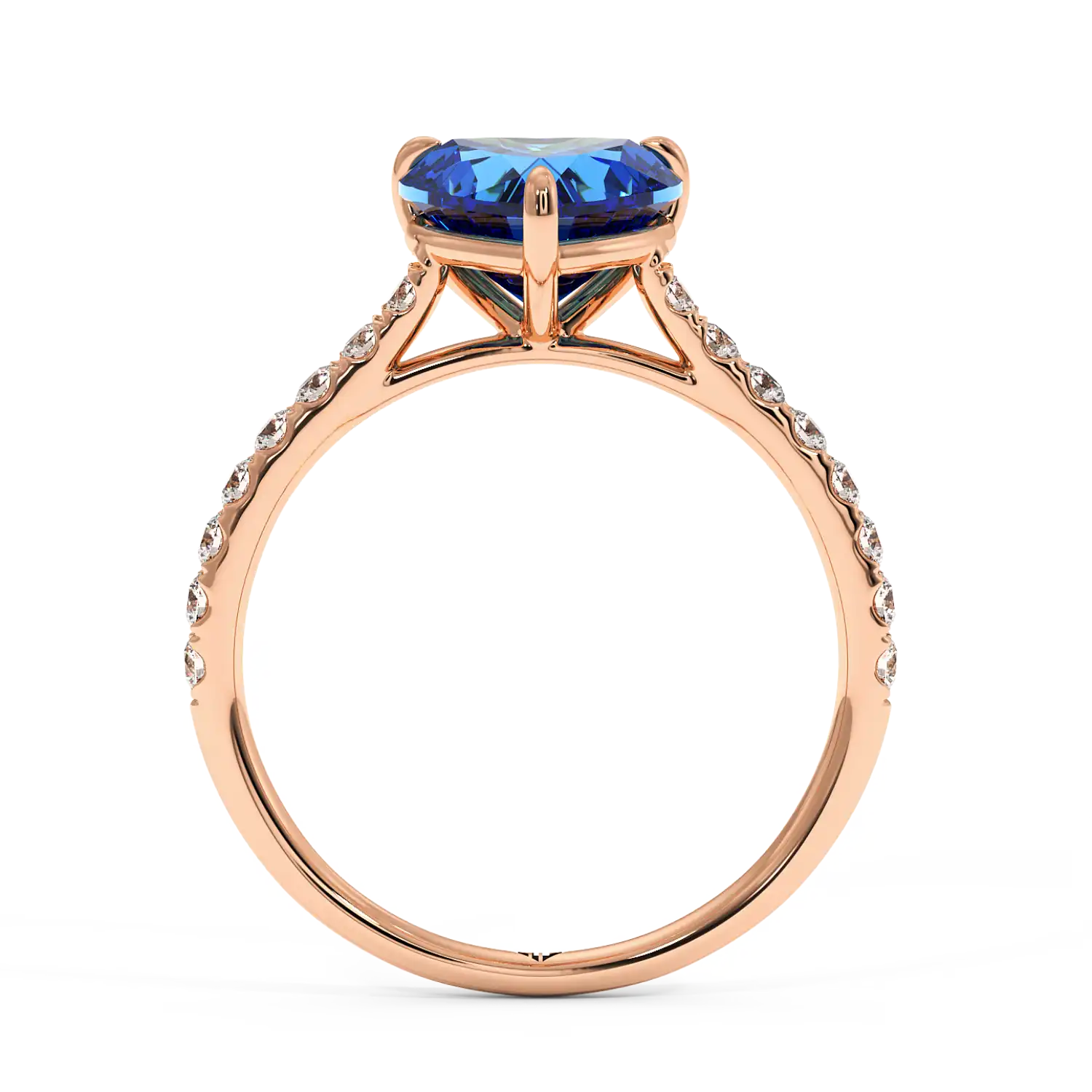 18K Rose Gold Poppy Micro Engagement Ring