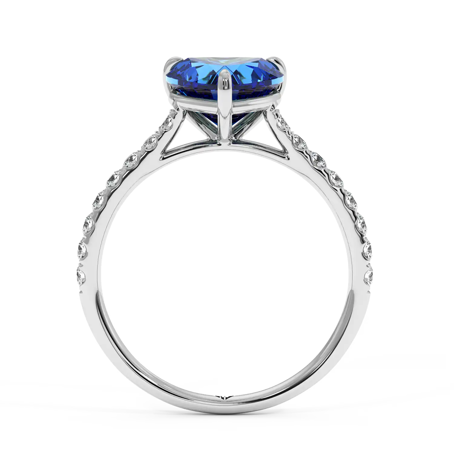 Platinum Poppy Micro Engagement Ring