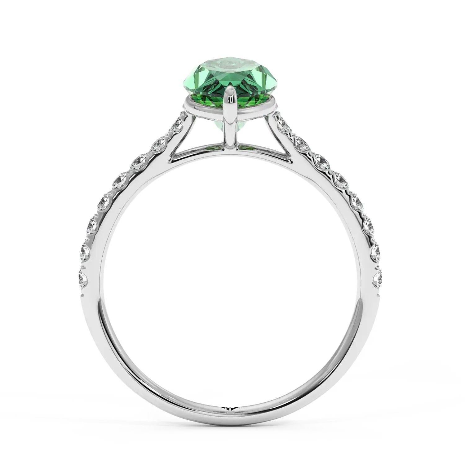 Platinum Poppy Micro Engagement Ring