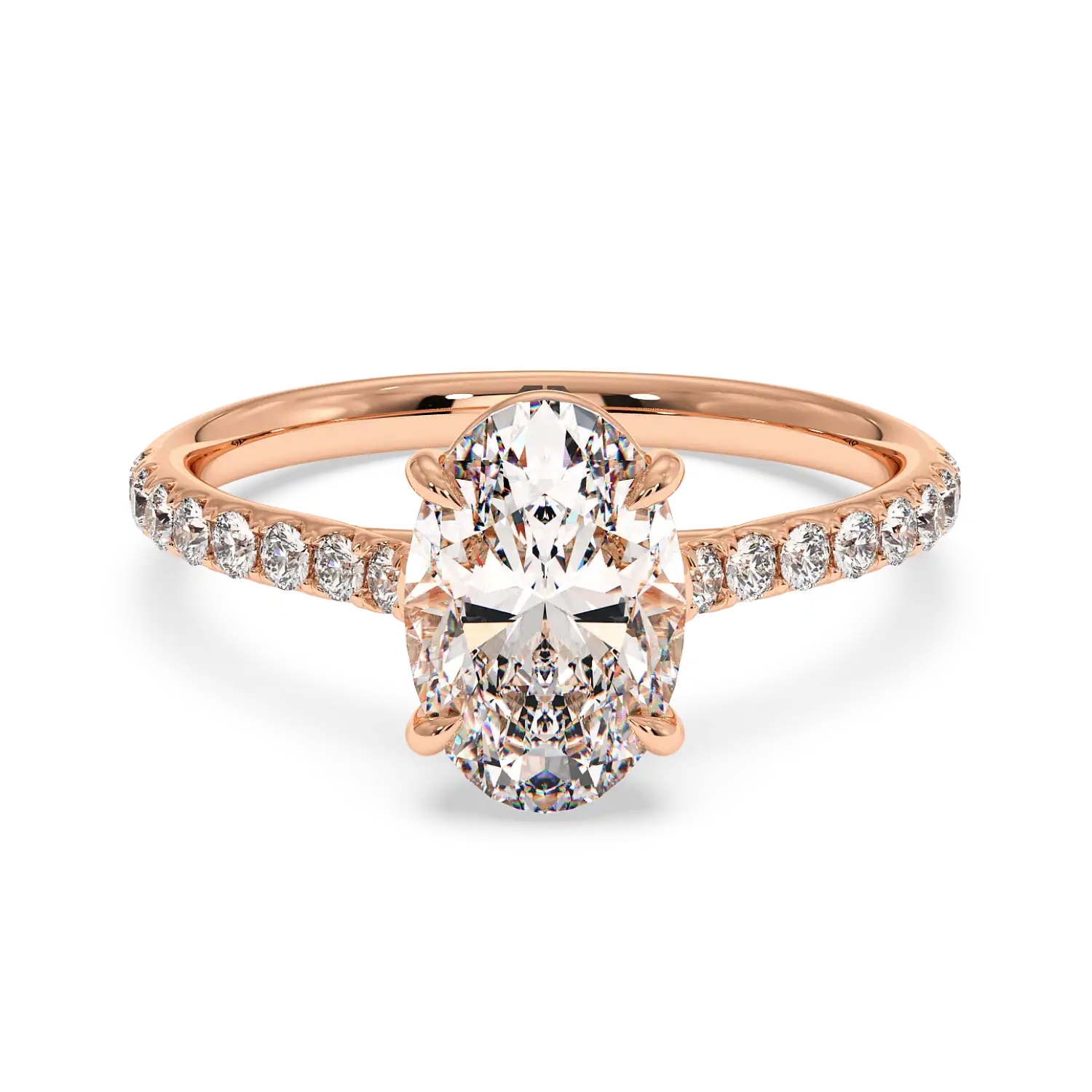 18K Rose Gold Poppy Micro Engagement Ring