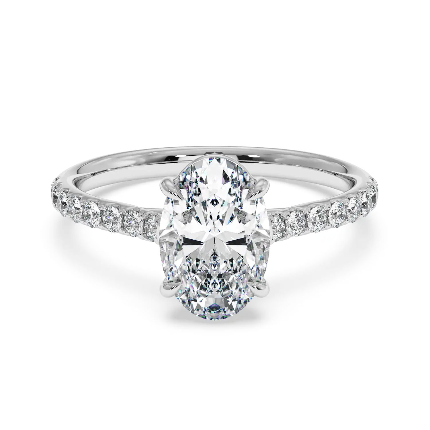 Platinum Poppy Micro Engagement Ring