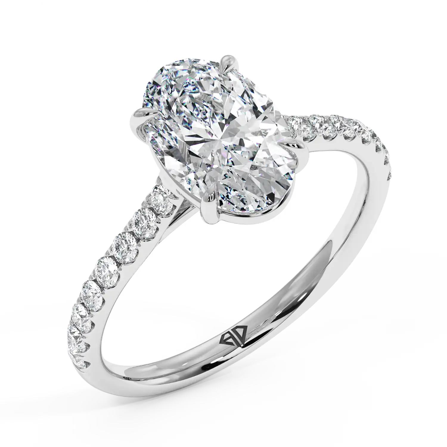 Platinum Poppy Micro Engagement Ring